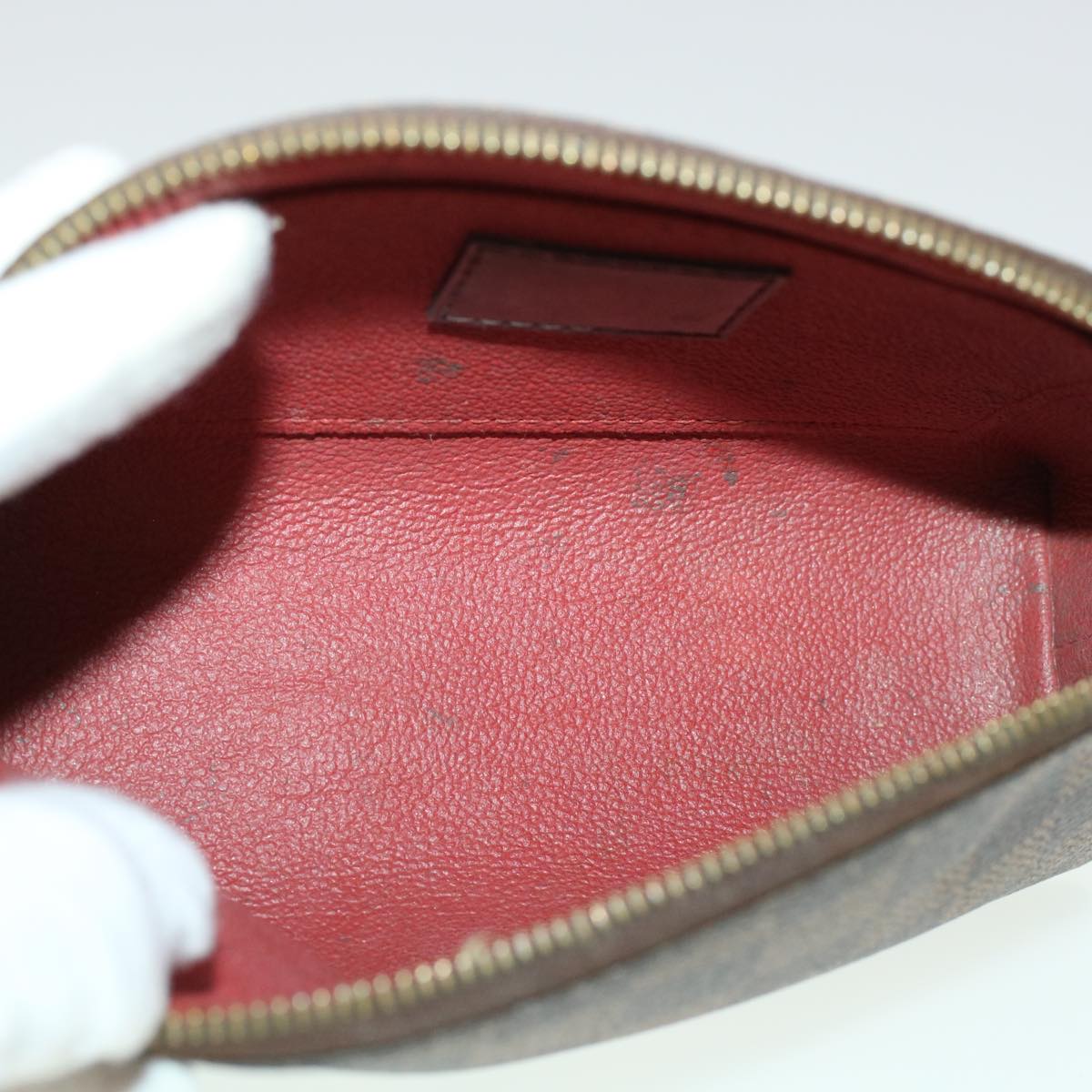 LOUIS VUITTON Damier Ebene Pochette Cosmetic PM Pouch N47516 LV 45335