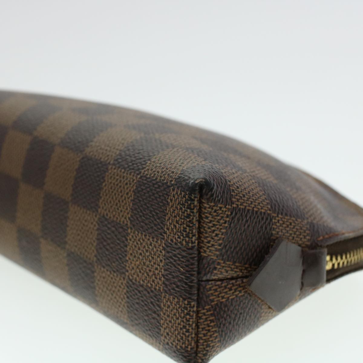 LOUIS VUITTON Damier Ebene Pochette Cosmetic PM Pouch N47516 LV 45335
