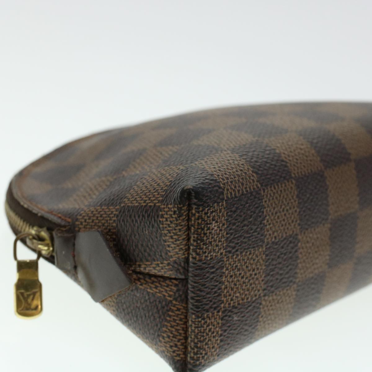 LOUIS VUITTON Damier Ebene Pochette Cosmetic PM Pouch N47516 LV 45335
