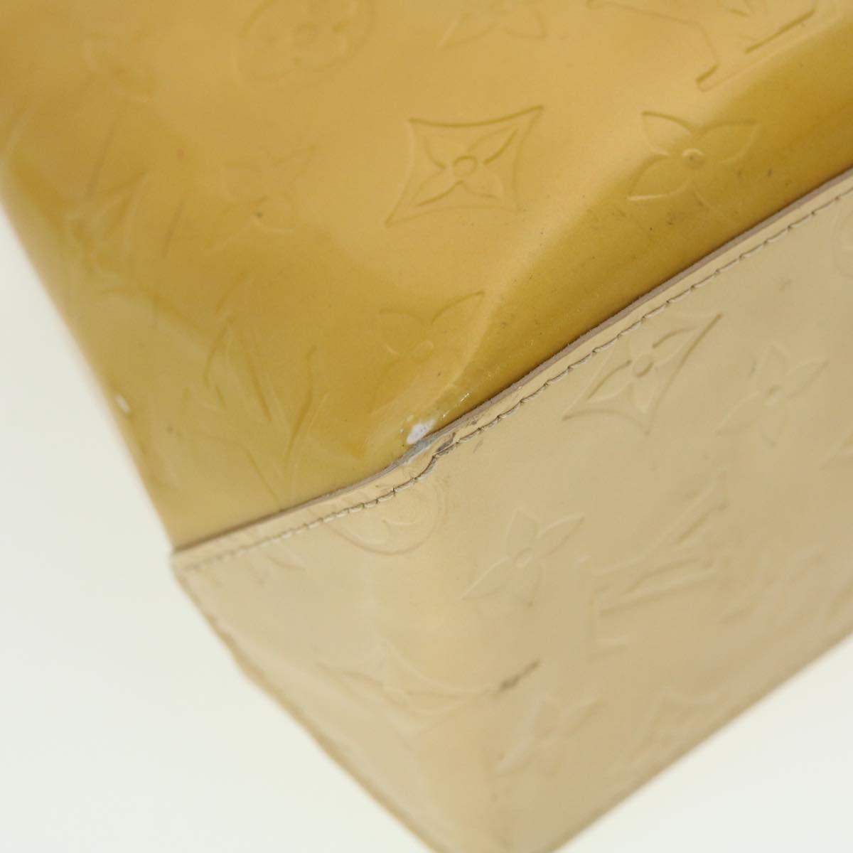 LOUIS VUITTON Monogram Vernis Reade PM Hand Bag Beige M91334 LV 45340