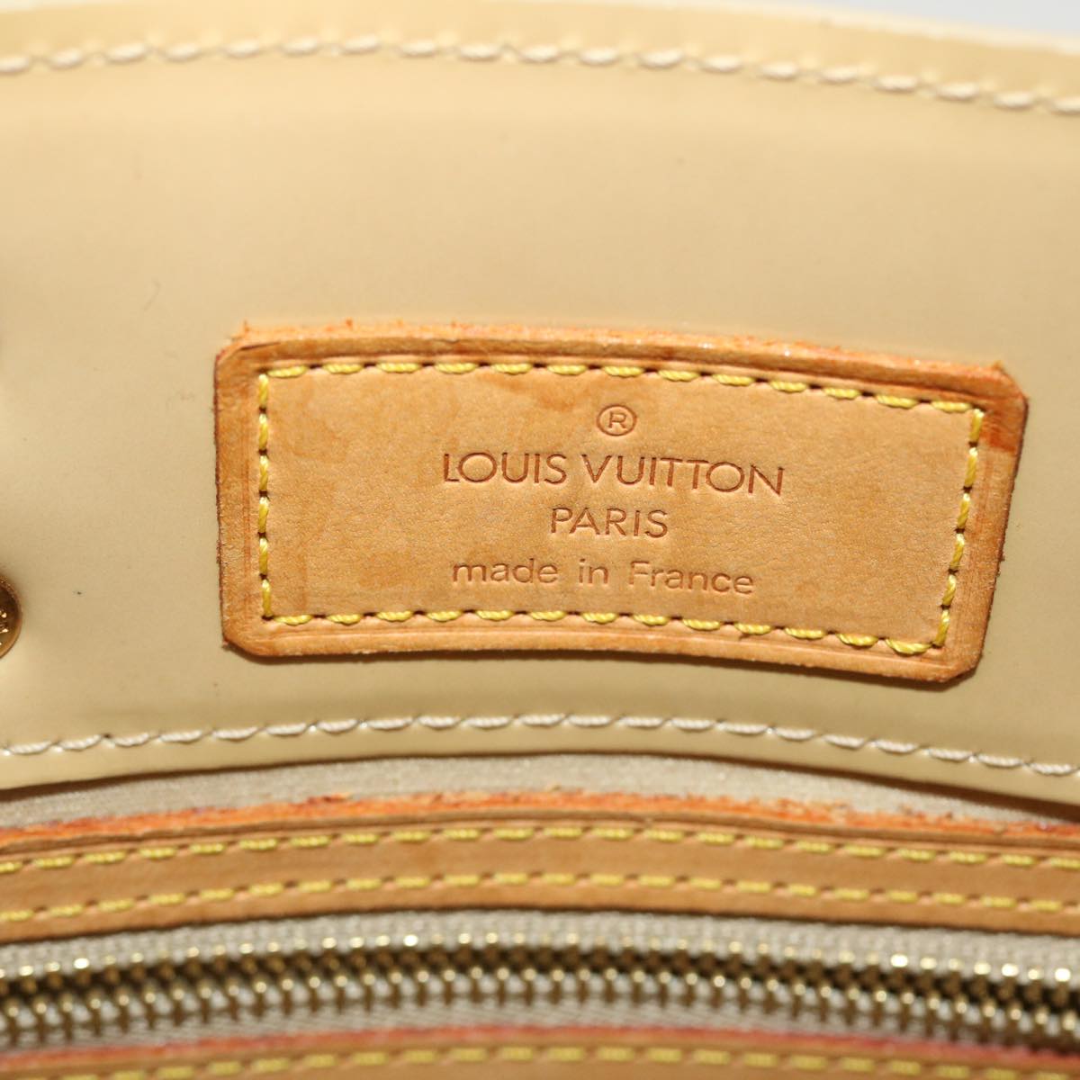LOUIS VUITTON Monogram Vernis Reade PM Hand Bag Beige M91334 LV 45340