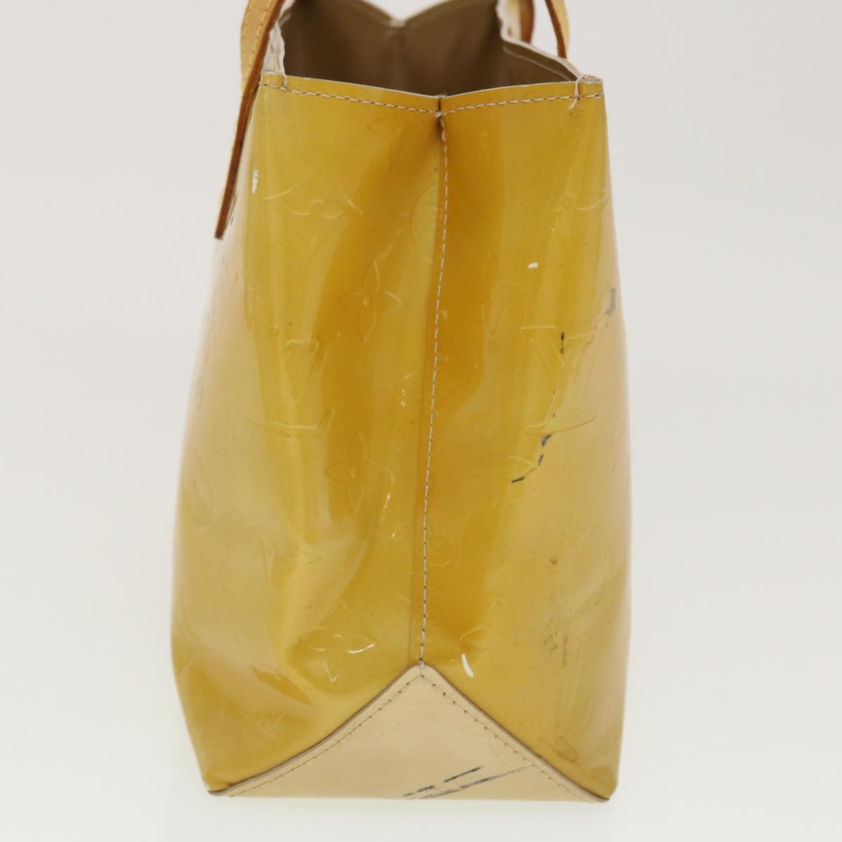 LOUIS VUITTON Monogram Vernis Reade PM Hand Bag Beige M91334 LV 45340