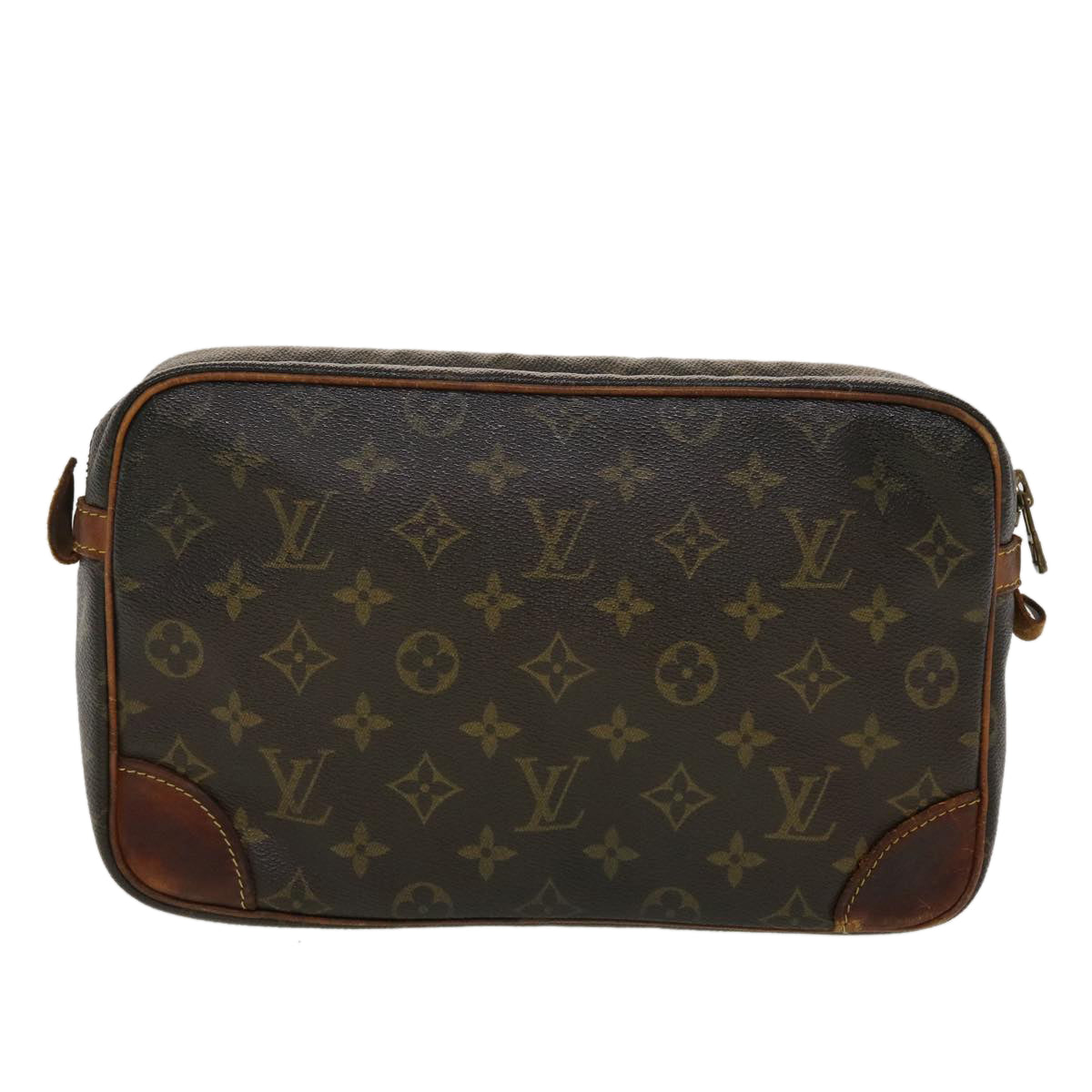 LOUIS VUITTON Monogram Compiegne 28 Clutch Bag M51845 LV 45342