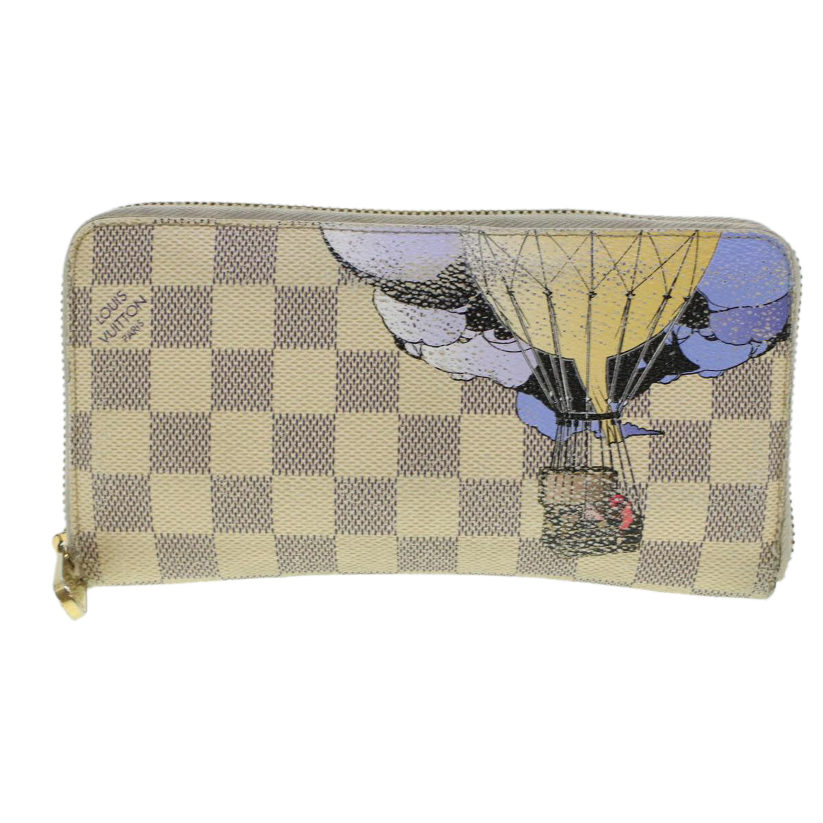 LOUIS VUITTON Damier Azur Illustre Balloon Zippy Wallet N63006 LV 45344