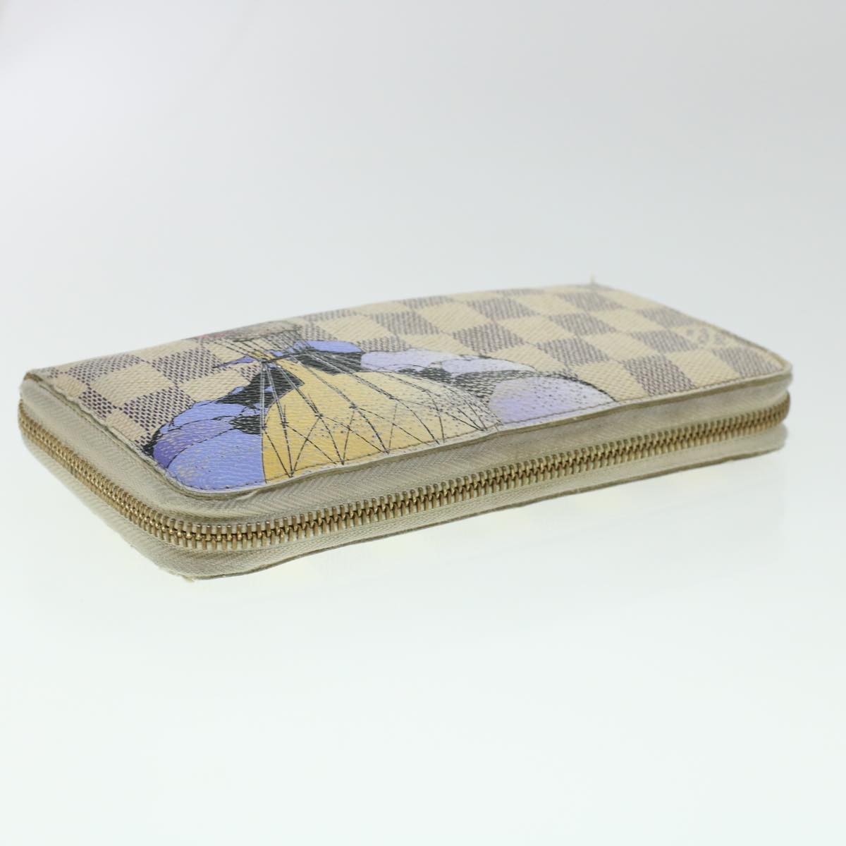 LOUIS VUITTON Damier Azur Illustre Balloon Zippy Wallet N63006 LV 45344
