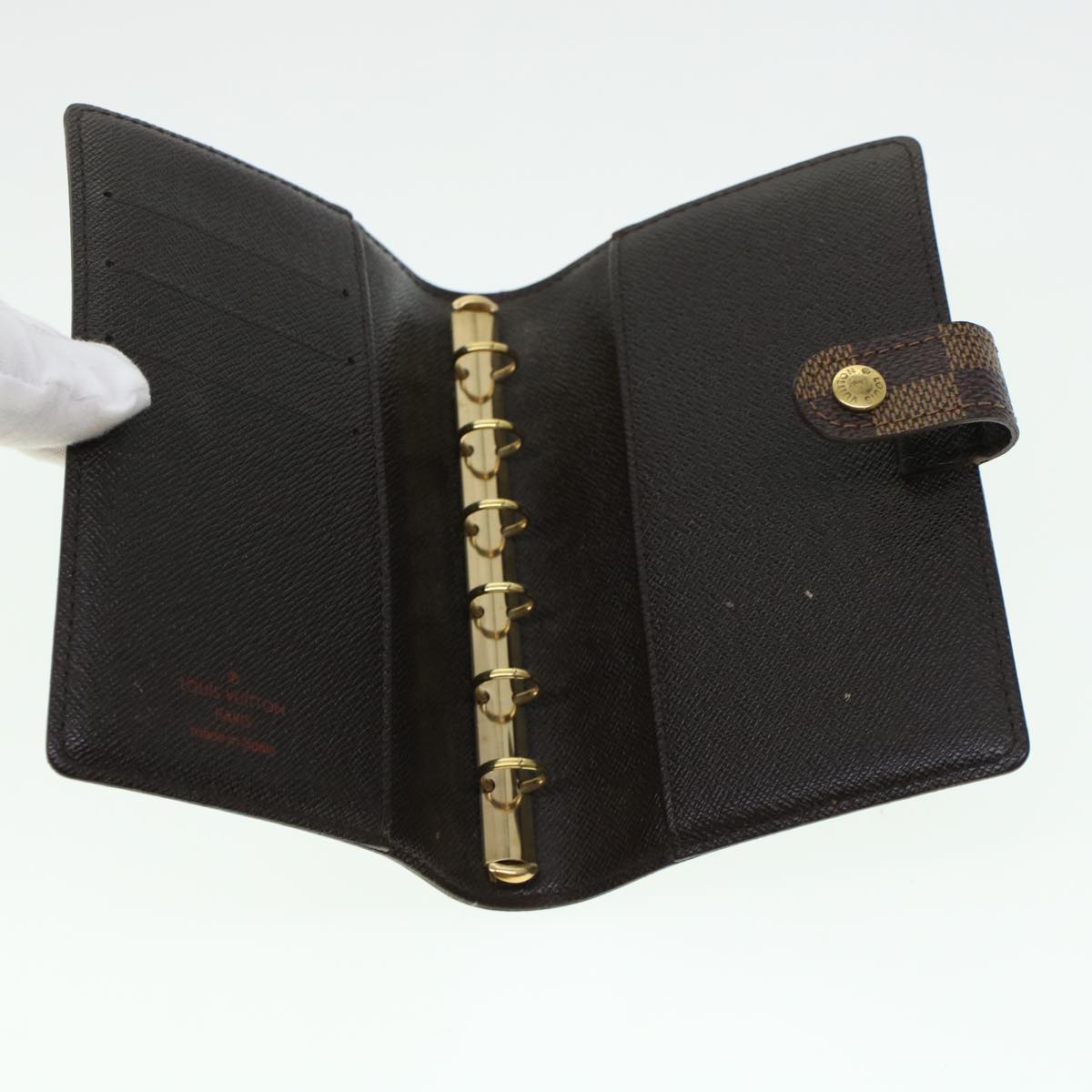 LOUIS VUITTON Damier Ebene Agenda PM Day Planner Cover R20029 LV 45345
