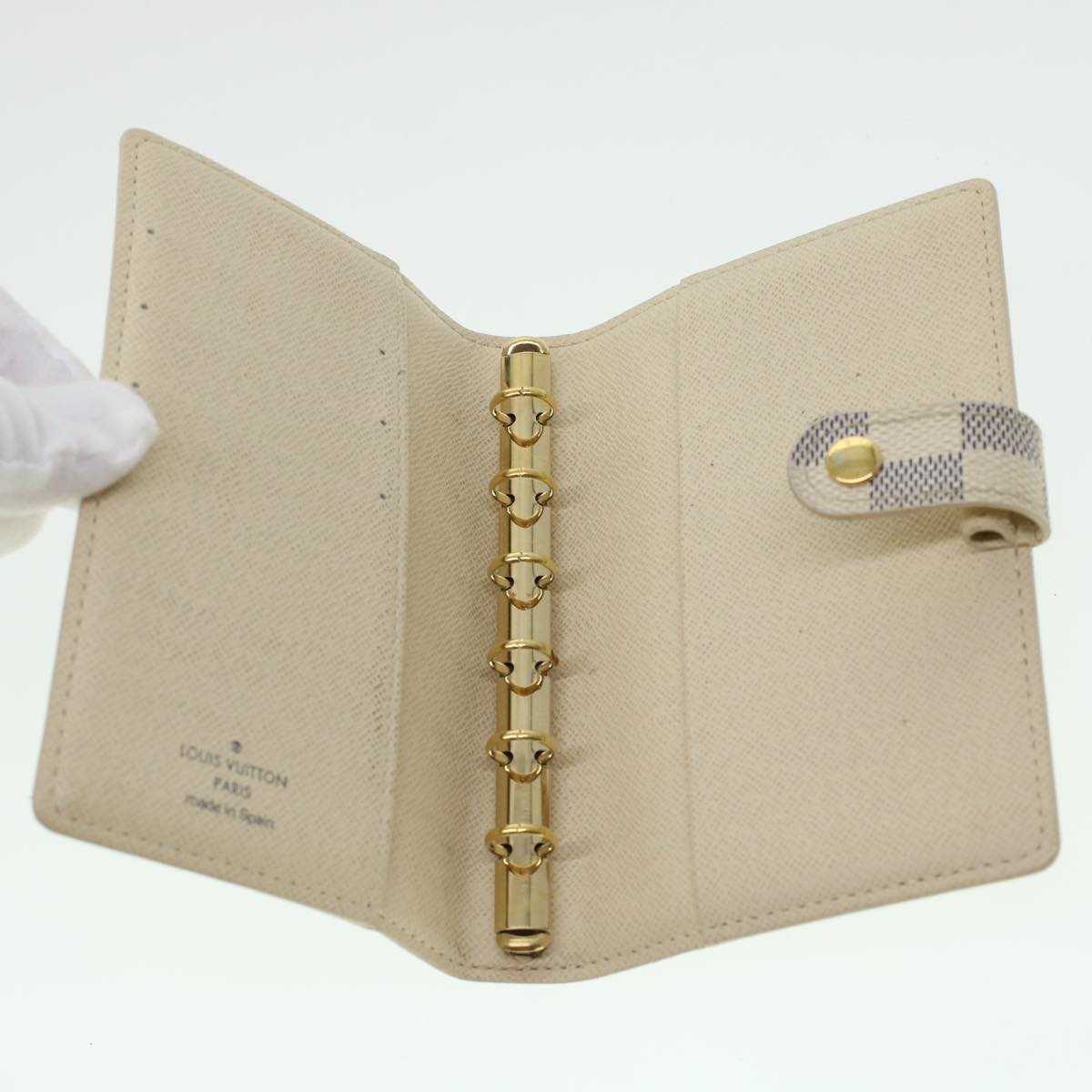 LOUIS VUITTON Damier Azur Agenda PM Day Planner Cover R20706 LV 45347