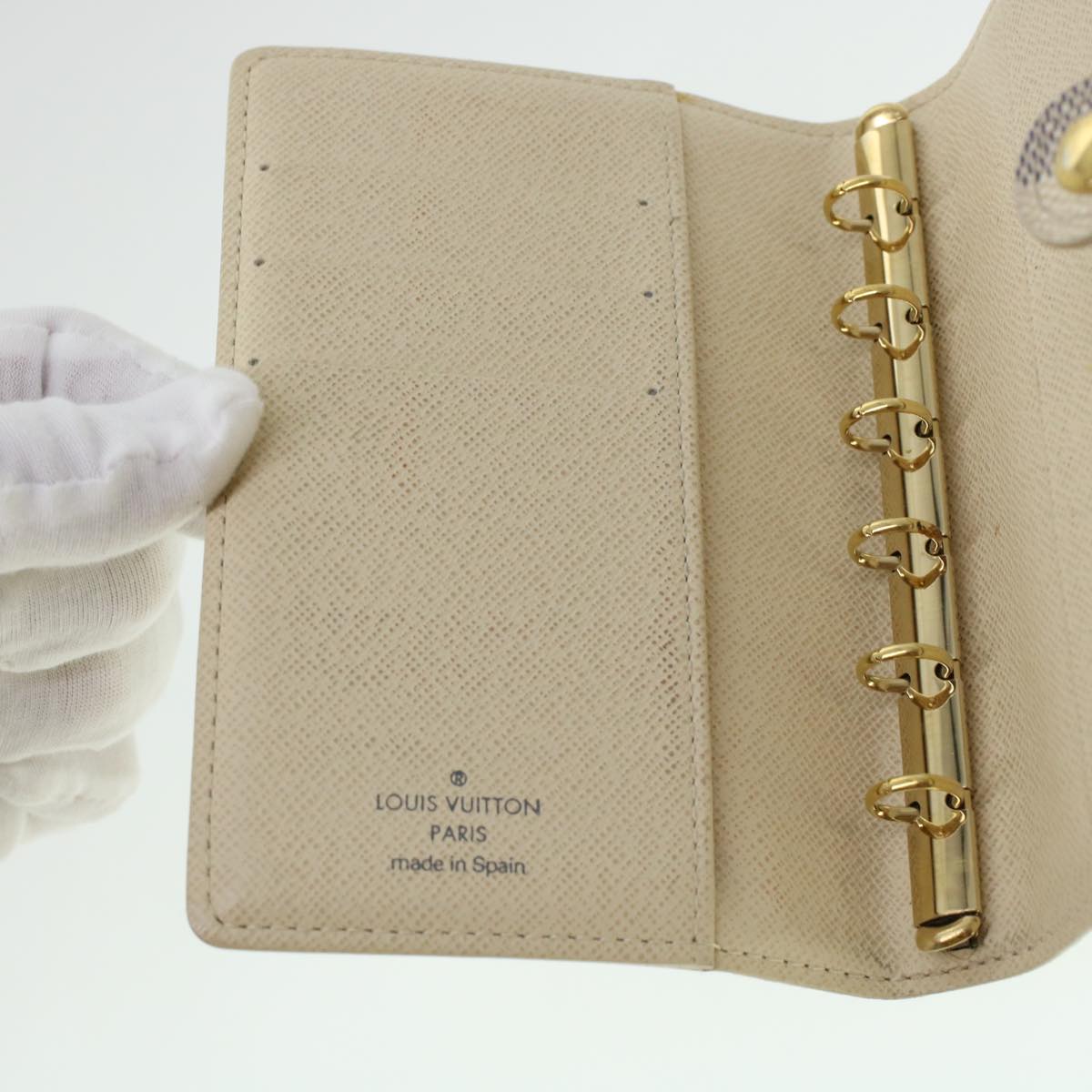 LOUIS VUITTON Damier Azur Agenda PM Day Planner Cover R20706 LV 45347