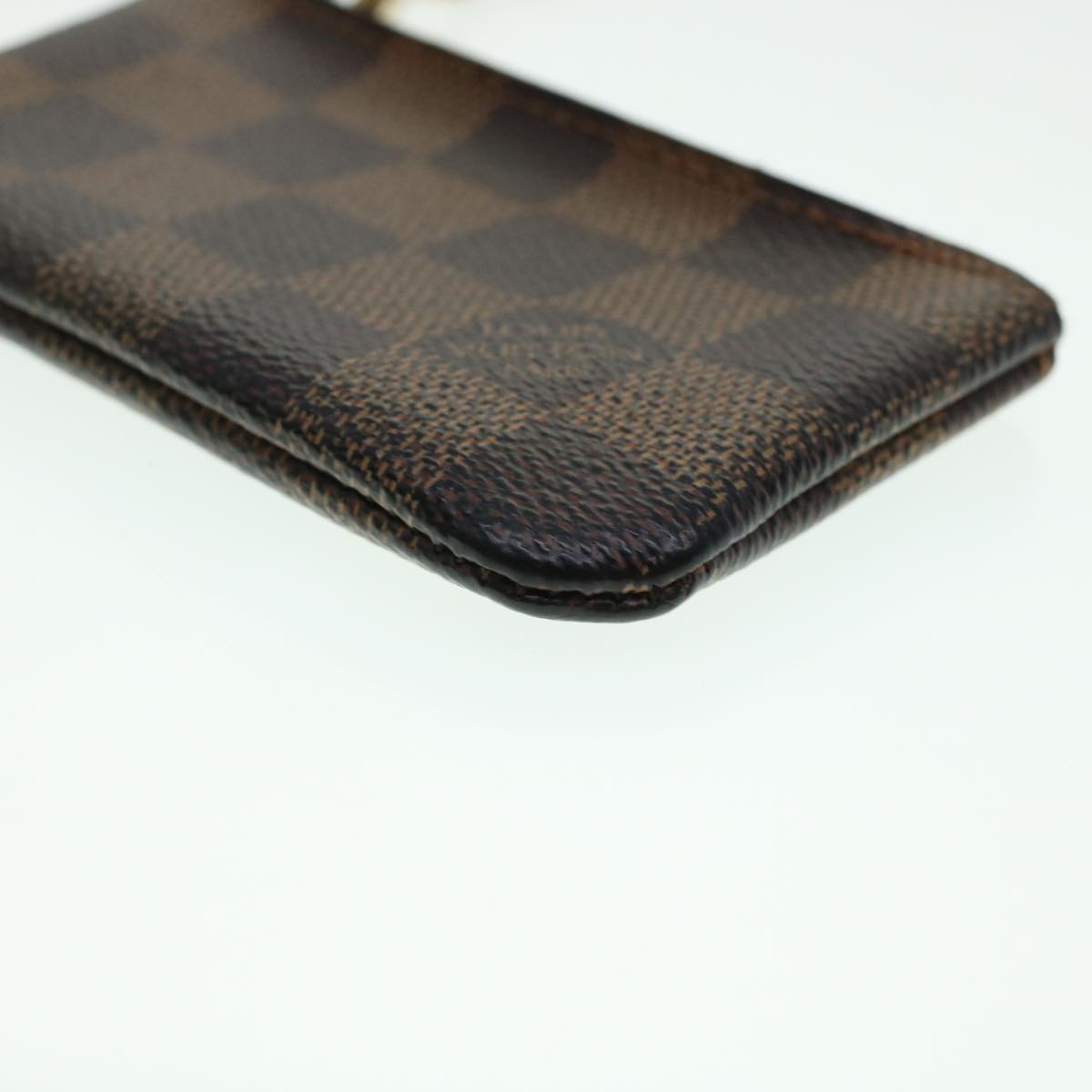 LOUIS VUITTON Damier Ebene Pochette Cles Coin Purse N62658 LV 45352