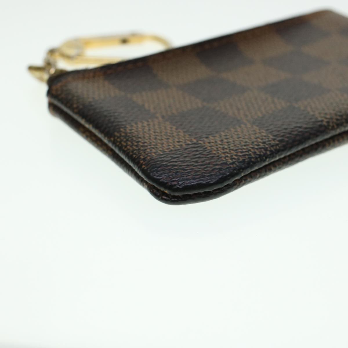 LOUIS VUITTON Damier Ebene Pochette Cles Coin Purse N62658 LV 45352