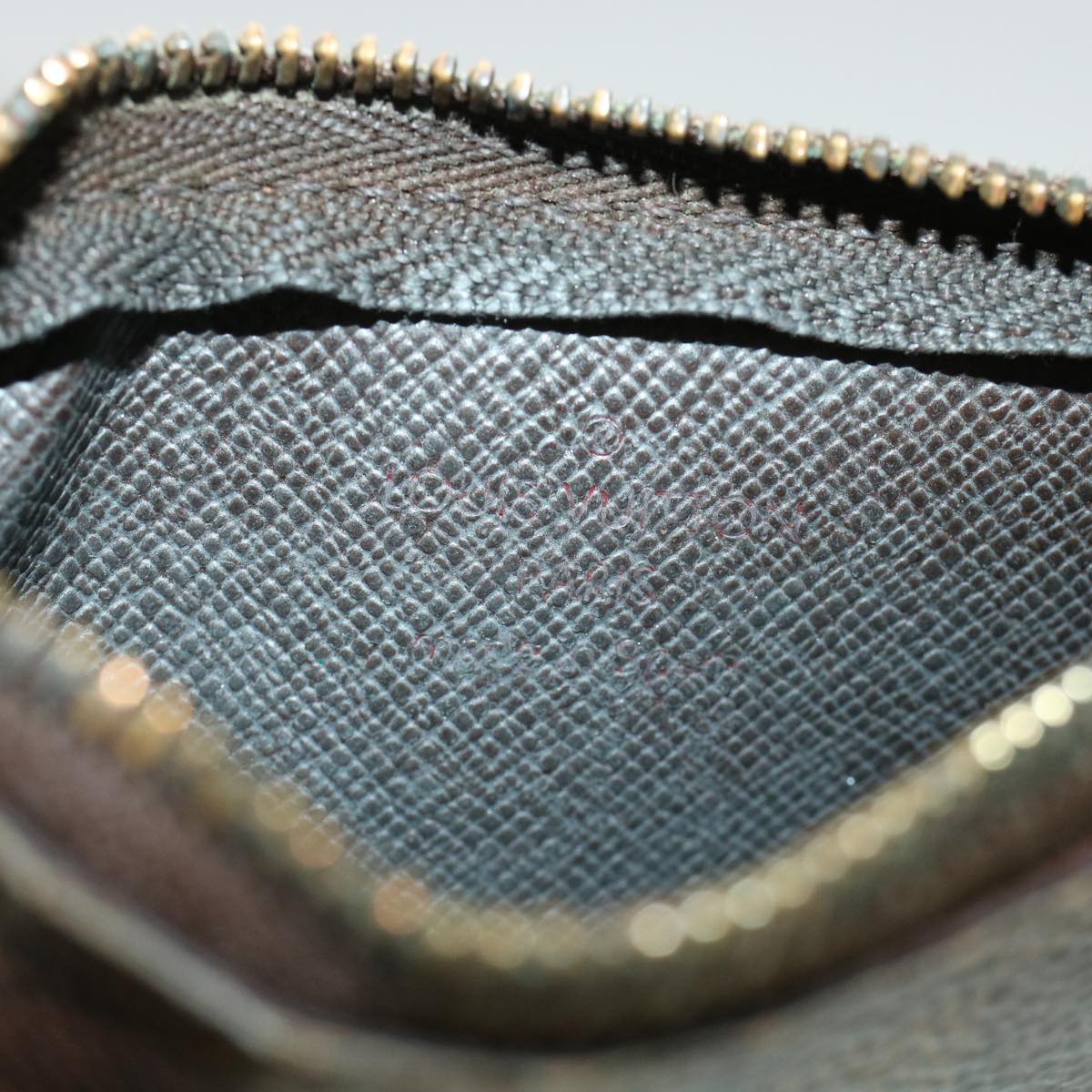 LOUIS VUITTON Damier Ebene Pochette Cles Coin Purse N62658 LV 45352