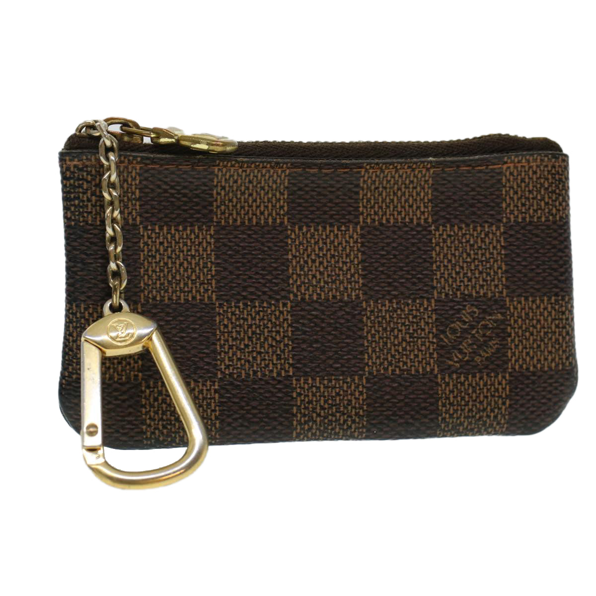 LOUIS VUITTON Damier Ebene Pochette Cles Coin Purse N62658 LV 45352
