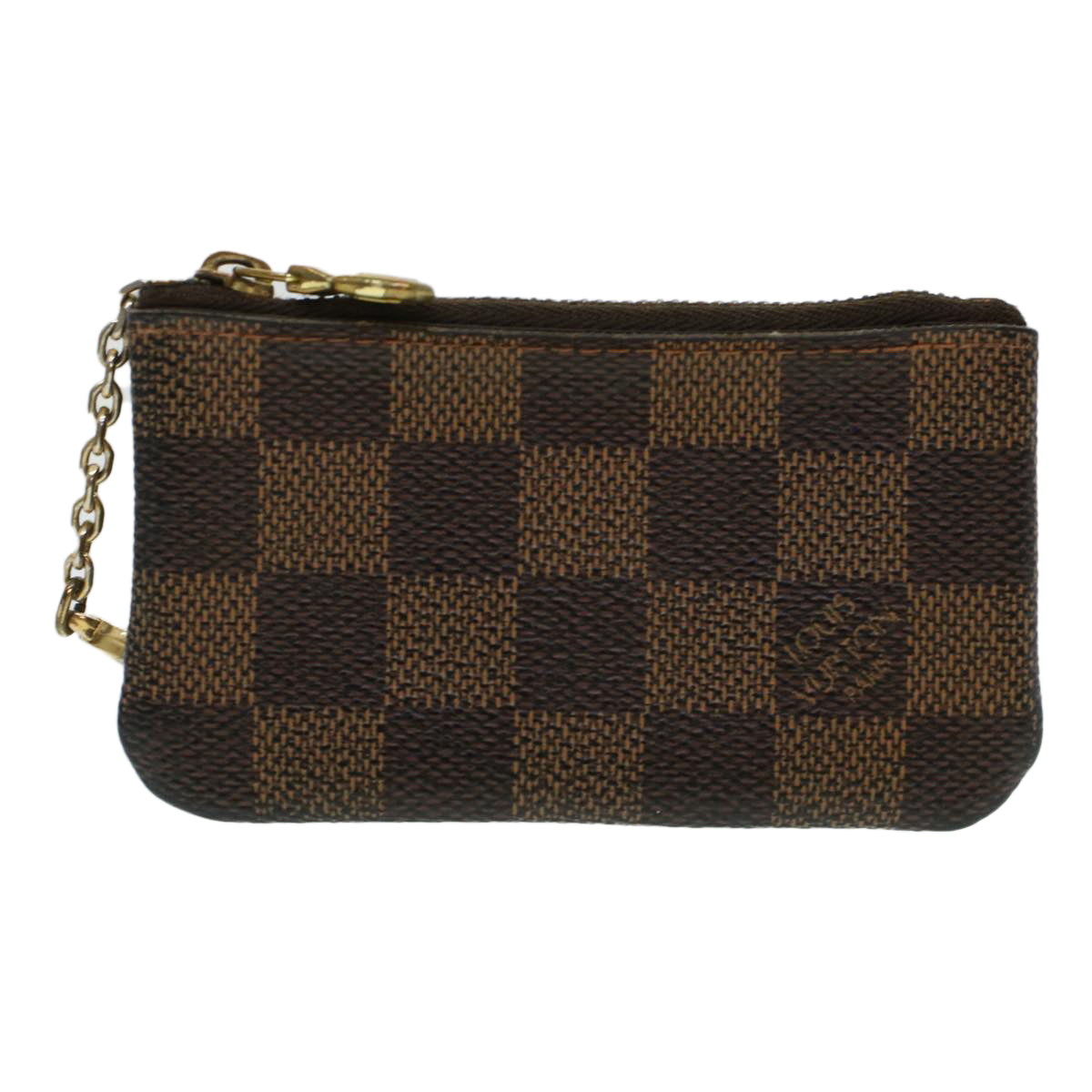 LOUIS VUITTON Damier Ebene Pochette Cles Coin Purse N62658 LV 45352