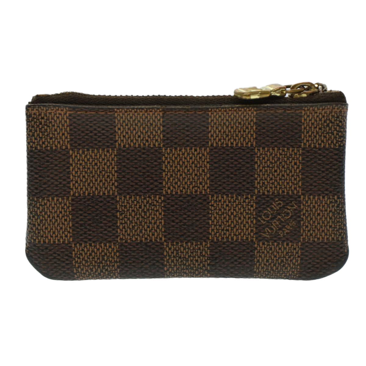 LOUIS VUITTON Damier Ebene Pochette Cles Coin Purse N62658 LV 45352