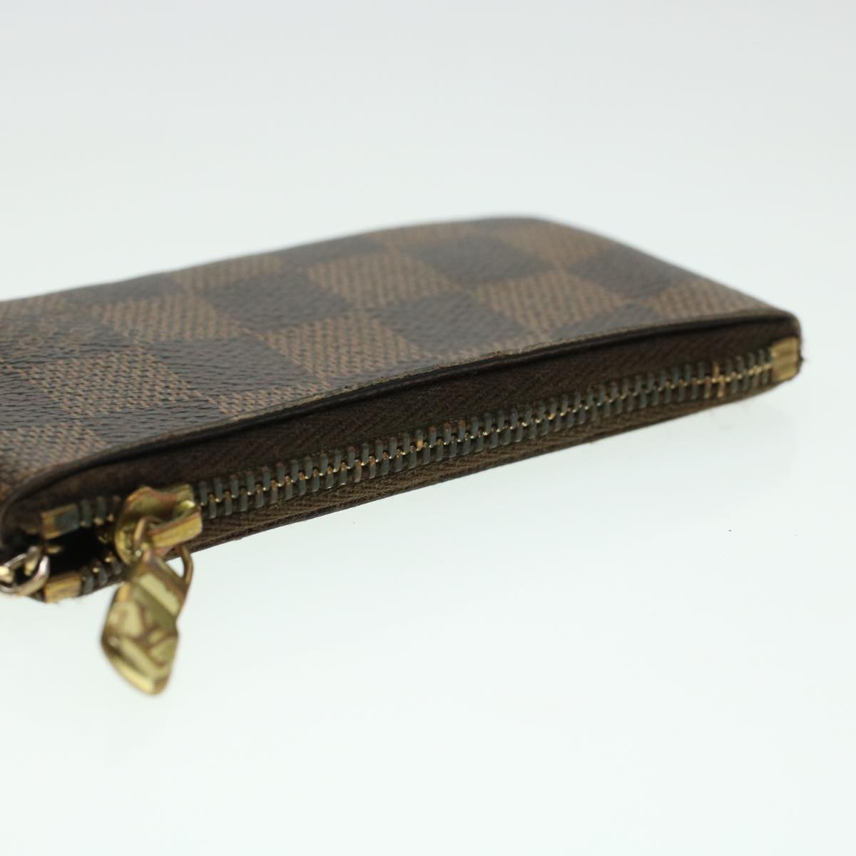 LOUIS VUITTON Damier Ebene Pochette Cles Coin Purse N62658 LV 45352
