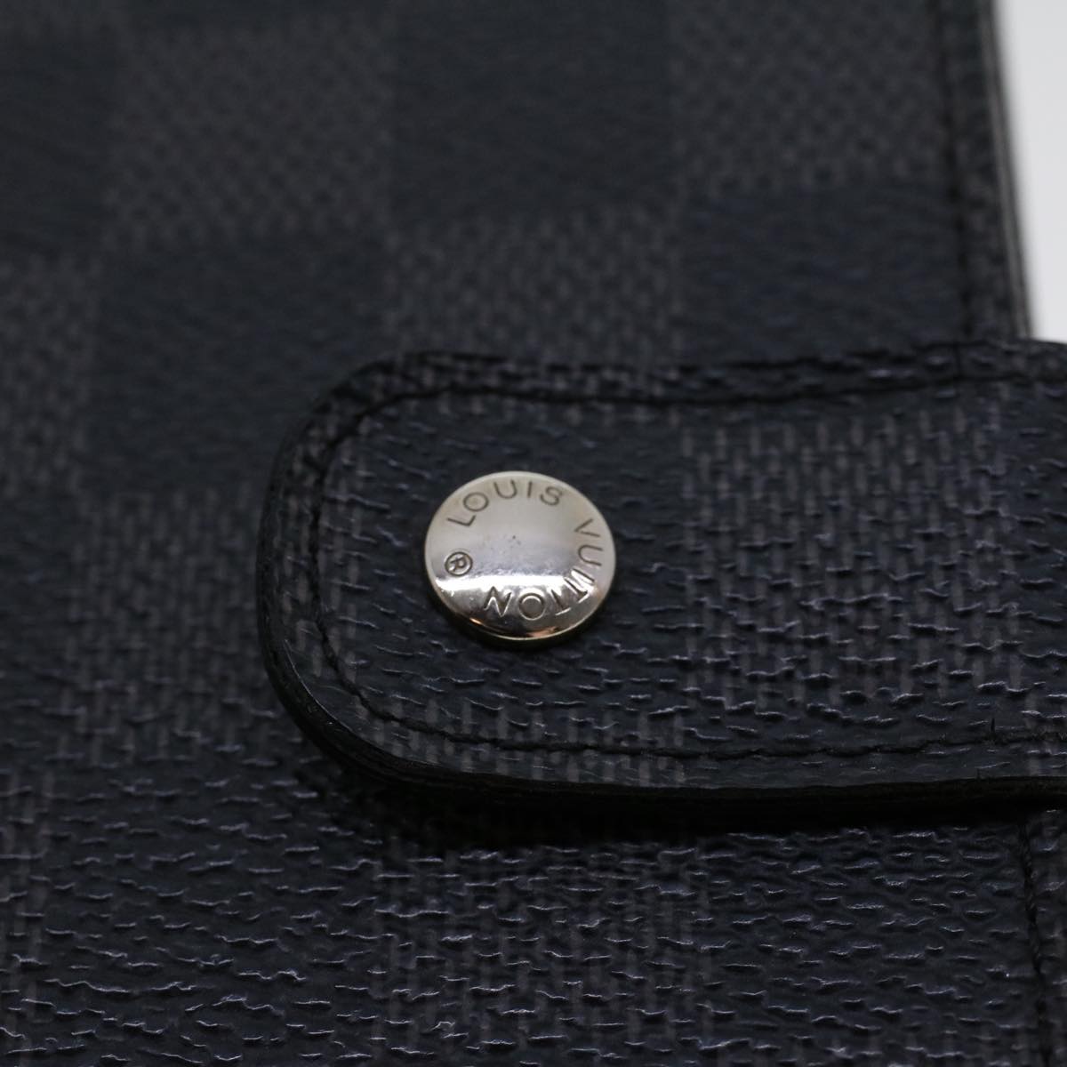 LOUIS VUITTON Damier Graphite Agenda MM Day Planner Cover R20242 LV 45358