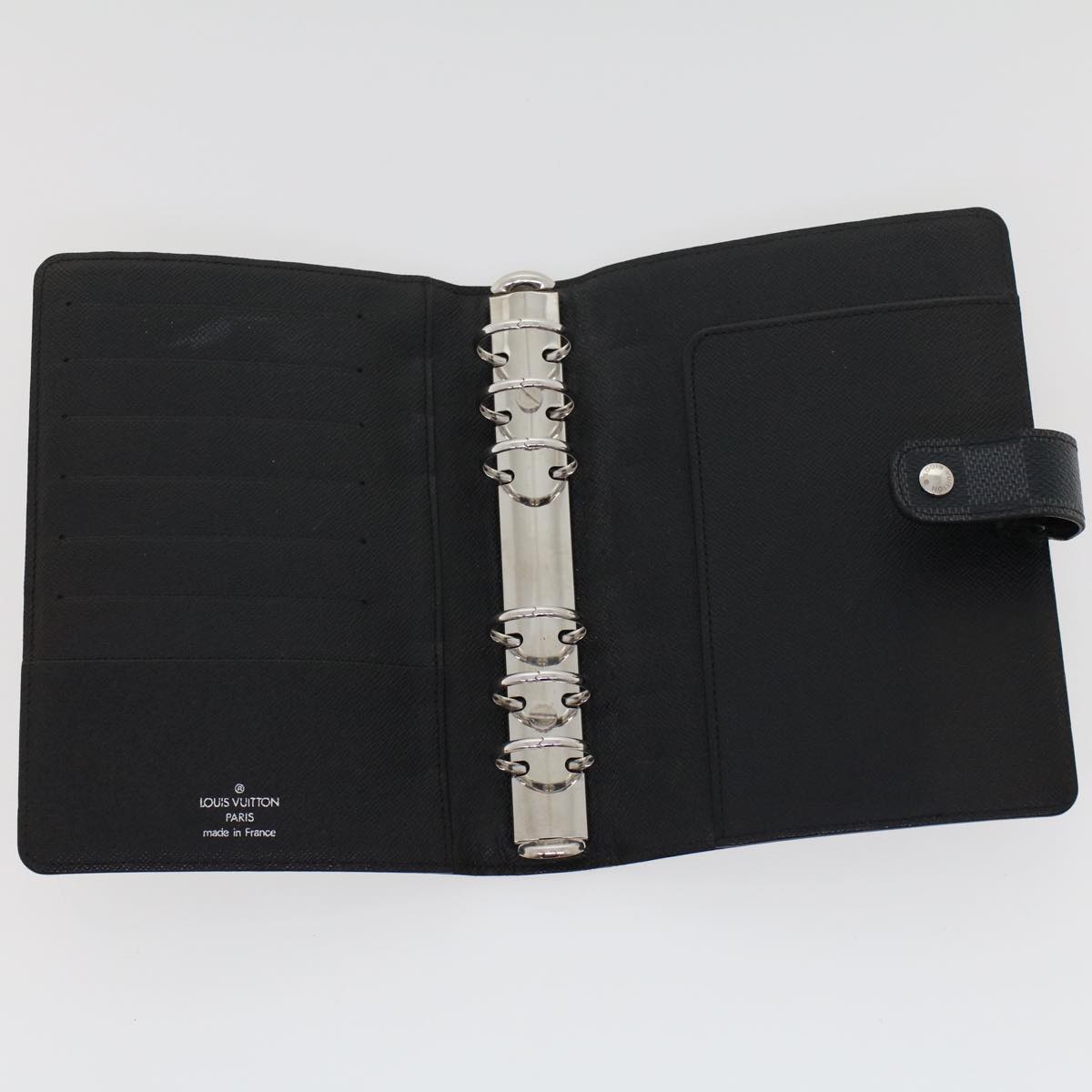 LOUIS VUITTON Damier Graphite Agenda MM Day Planner Cover R20242 LV 45358