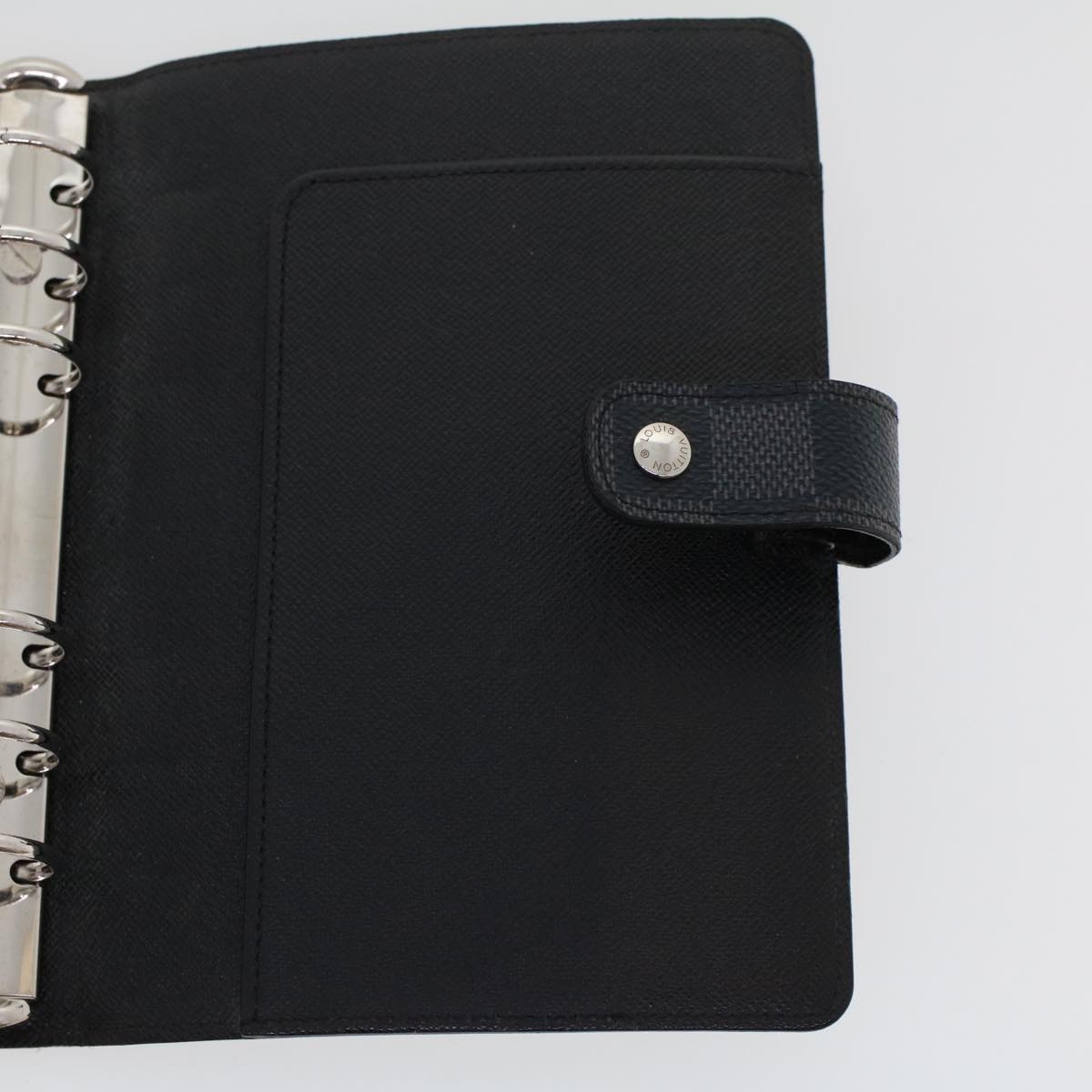 LOUIS VUITTON Damier Graphite Agenda MM Day Planner Cover R20242 LV 45358