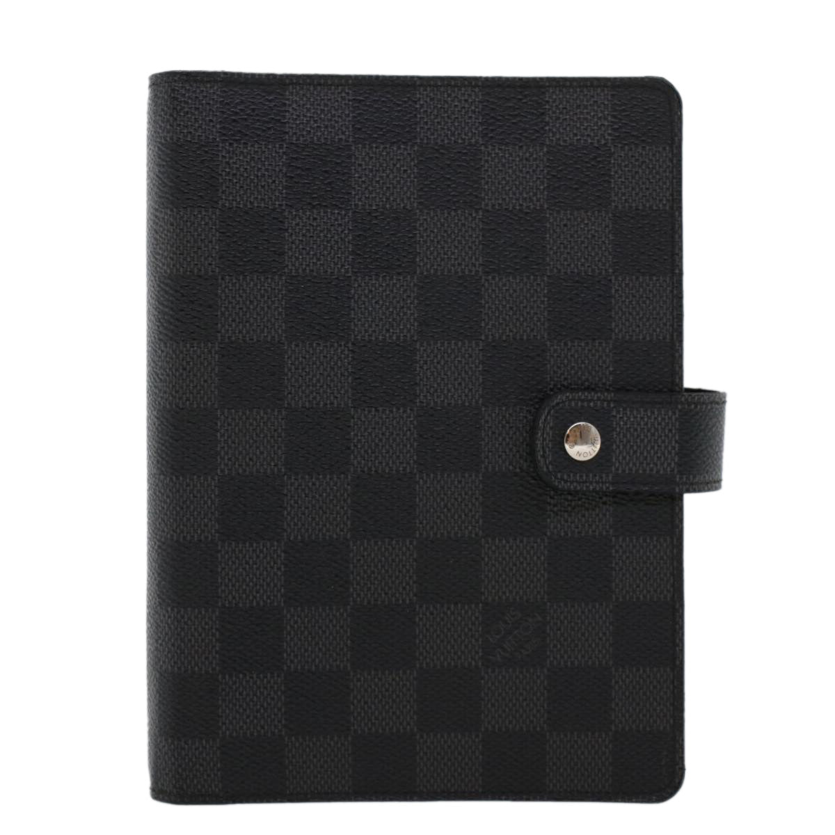 LOUIS VUITTON Damier Graphite Agenda MM Day Planner Cover R20242 LV 45358