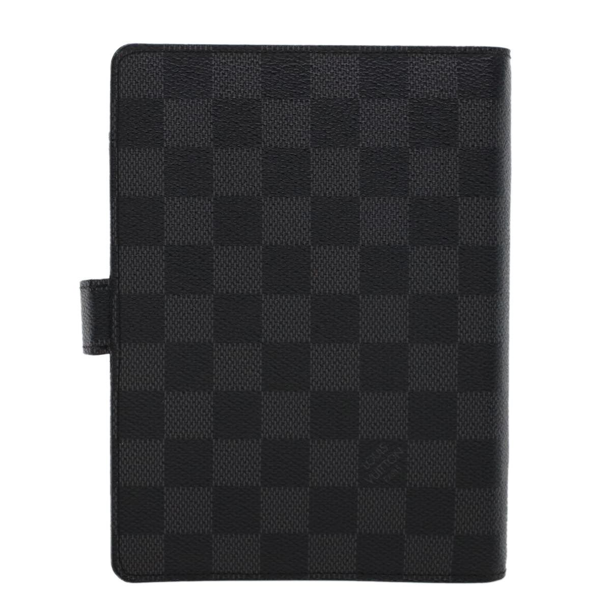 LOUIS VUITTON Damier Graphite Agenda MM Day Planner Cover R20242 LV 45358