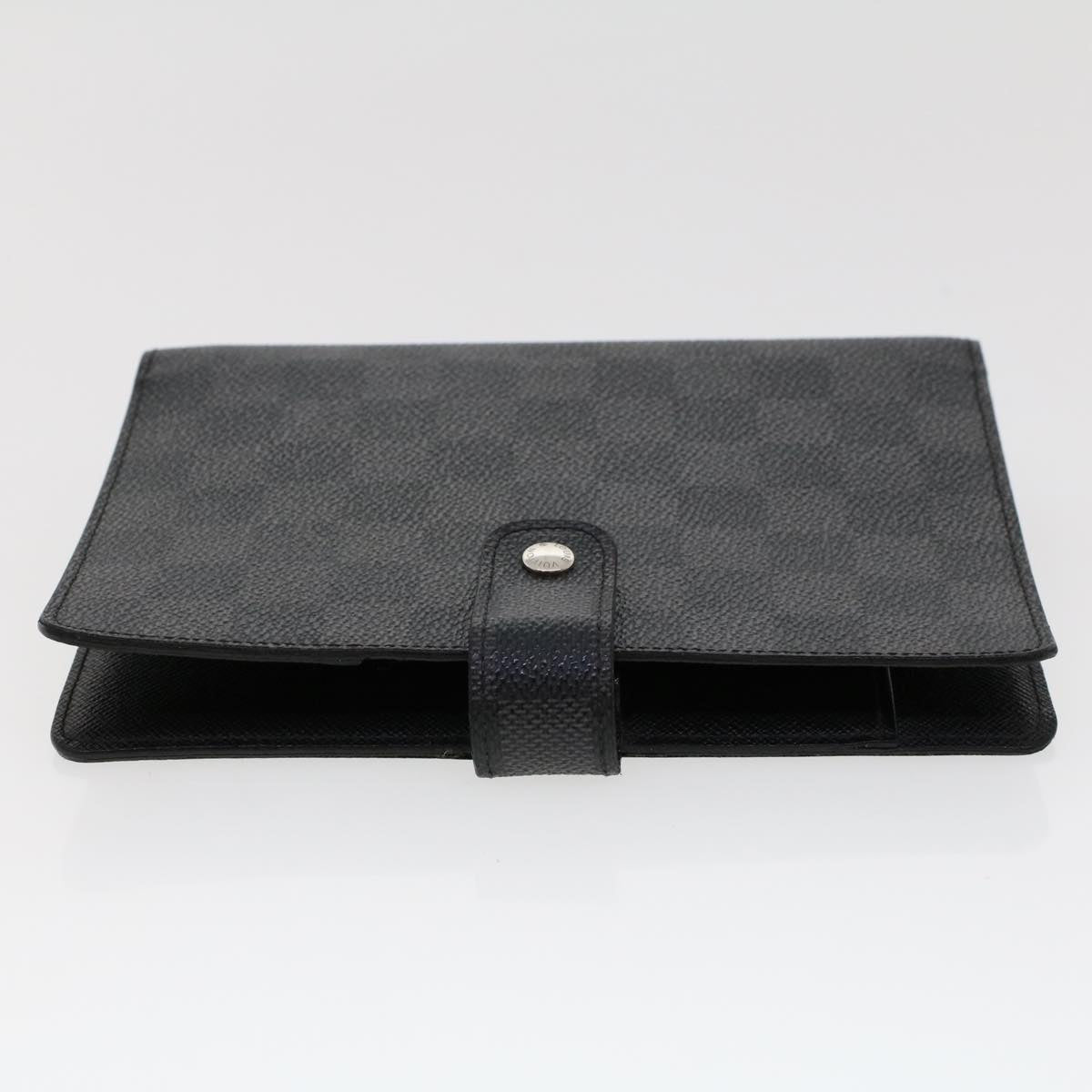 LOUIS VUITTON Damier Graphite Agenda MM Day Planner Cover R20242 LV 45358