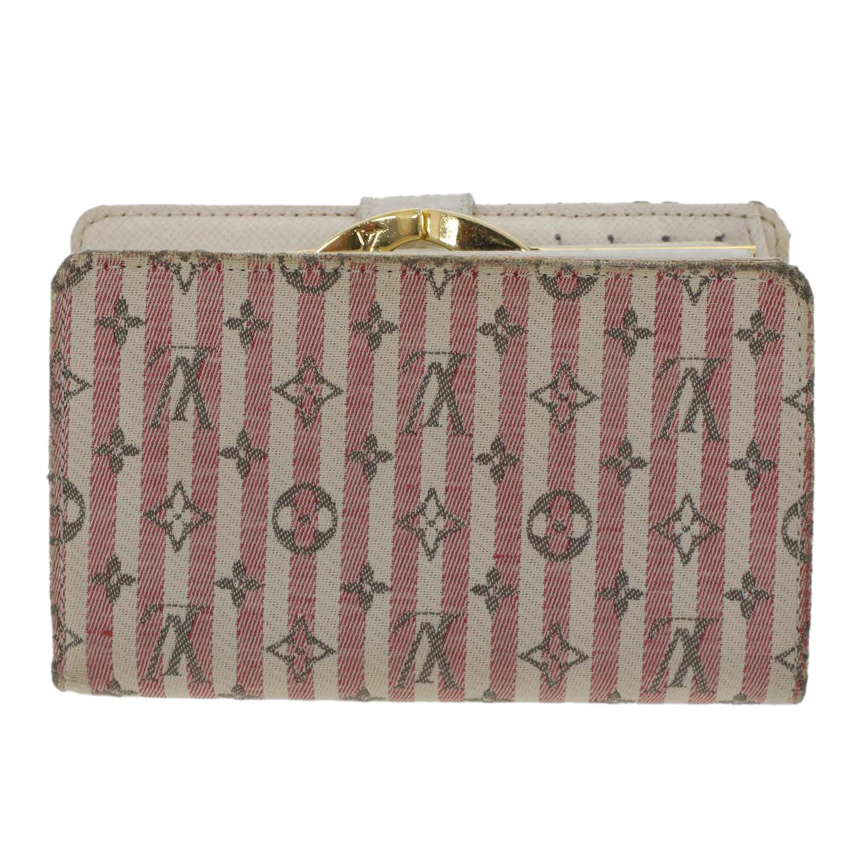 LOUIS VUITTON Mini Lin Croisette Portefeuille Viennois Wallet Pink M95658 45365