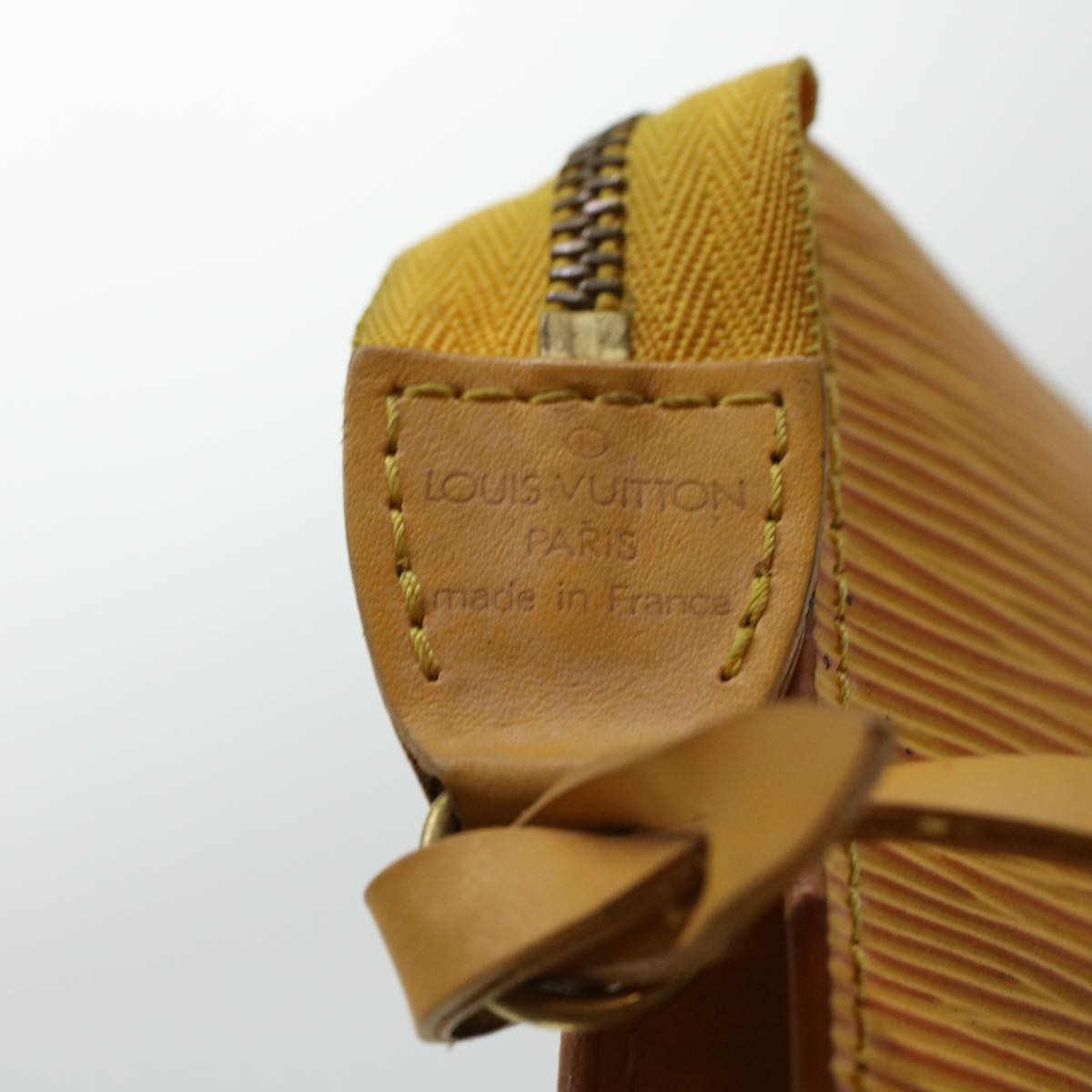 LOUIS VUITTON Epi Pochette Accessoires Pouch Yellow M52989 LV 45368
