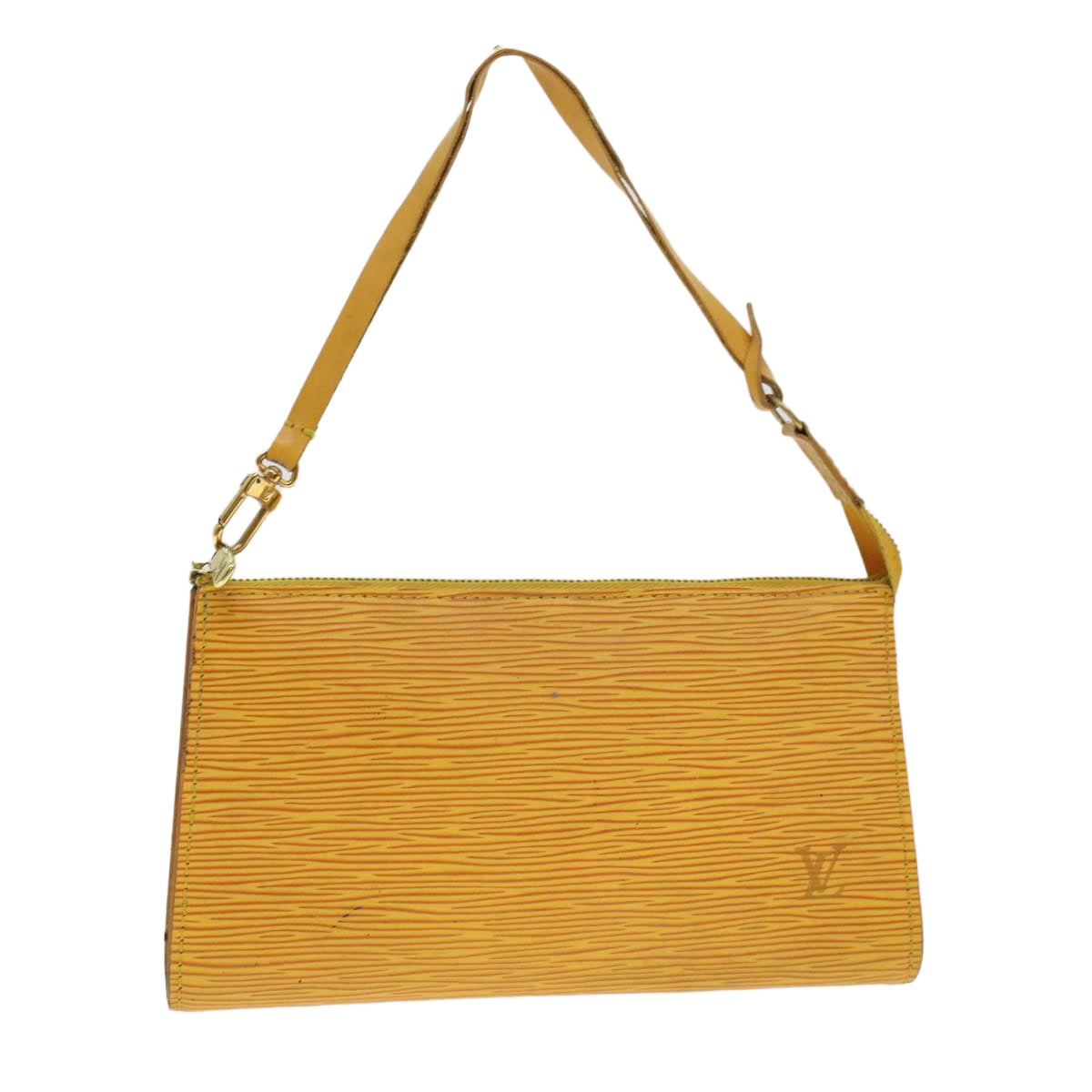 LOUIS VUITTON Epi Pochette Accessoires Pouch Yellow M52989 LV 45368