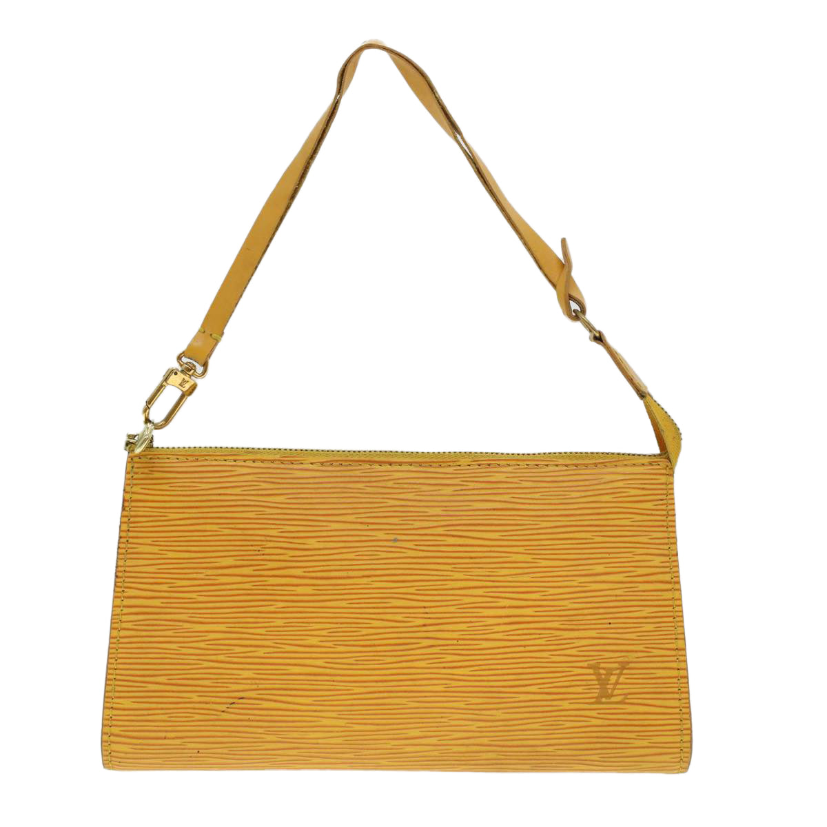 LOUIS VUITTON Epi Pochette Accessoires Pouch Yellow M52989 LV 45368