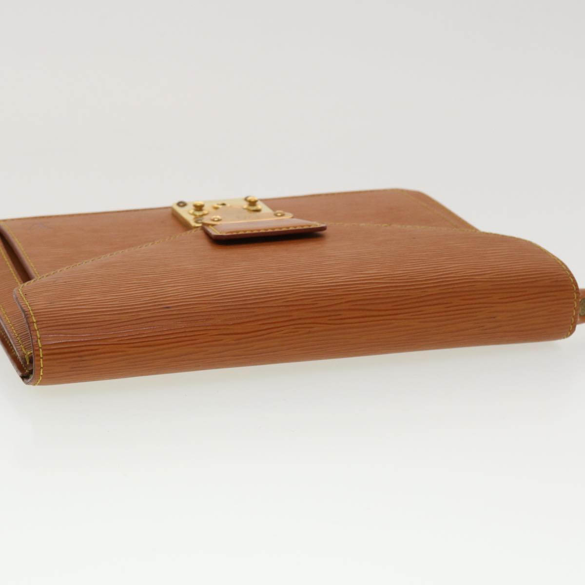 LOUIS VUITTON Epi Serie Dragonne Hand Bag Brown M52618 LV 45374