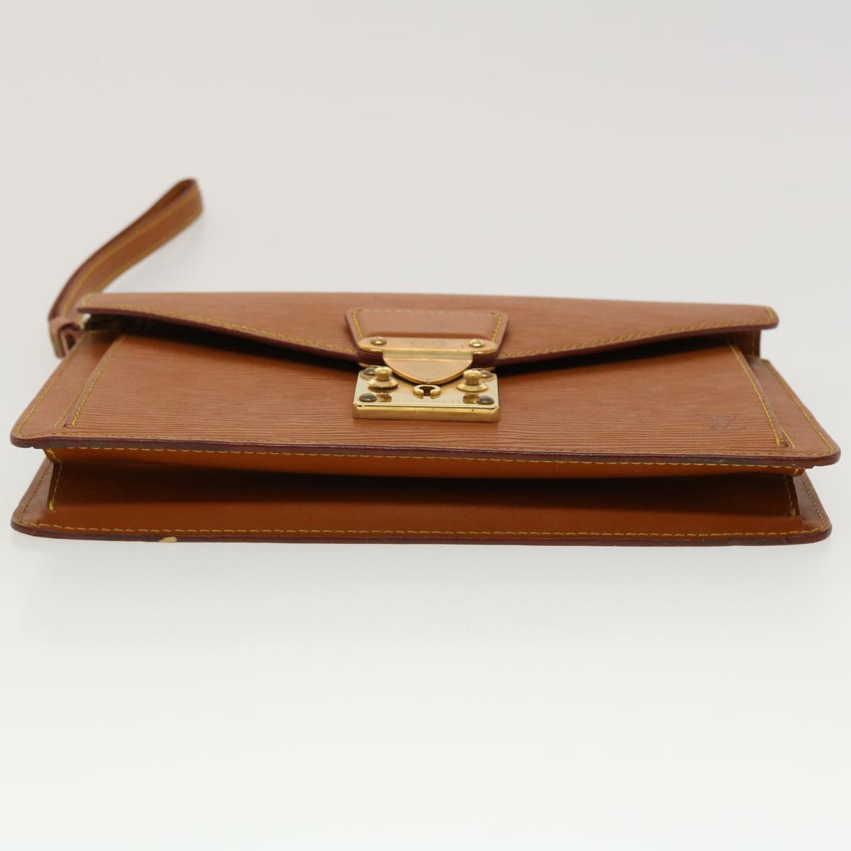 LOUIS VUITTON Epi Serie Dragonne Hand Bag Brown M52618 LV 45374