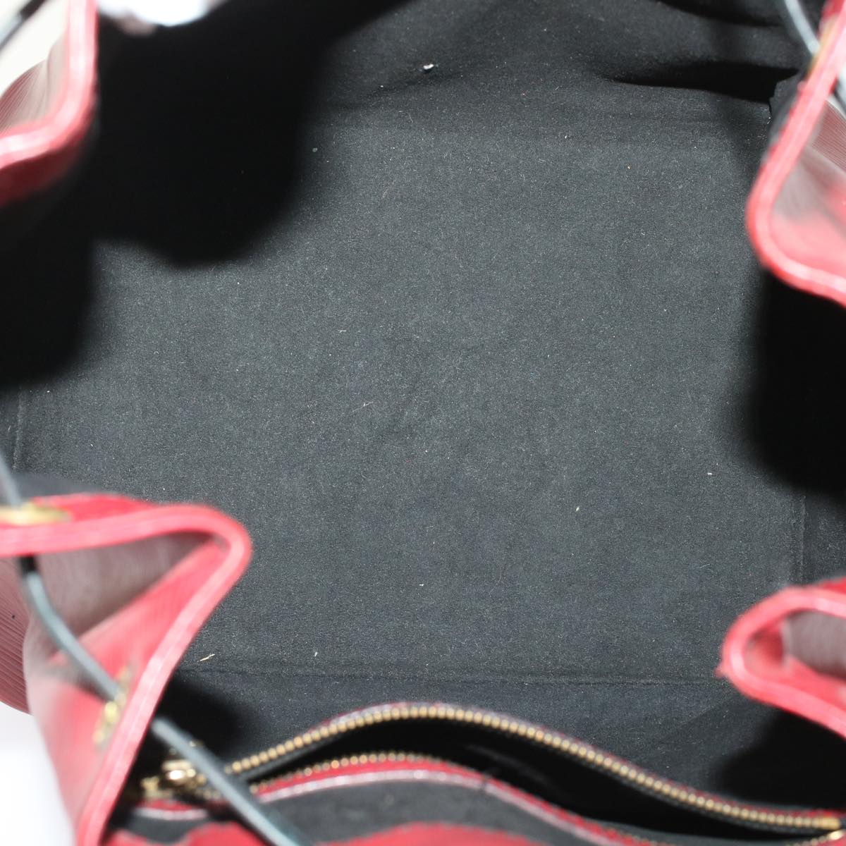 LOUIS VUITTON Epi Petit Noe Shoulder Bag Bicolor Black Red M44172 LV 45384