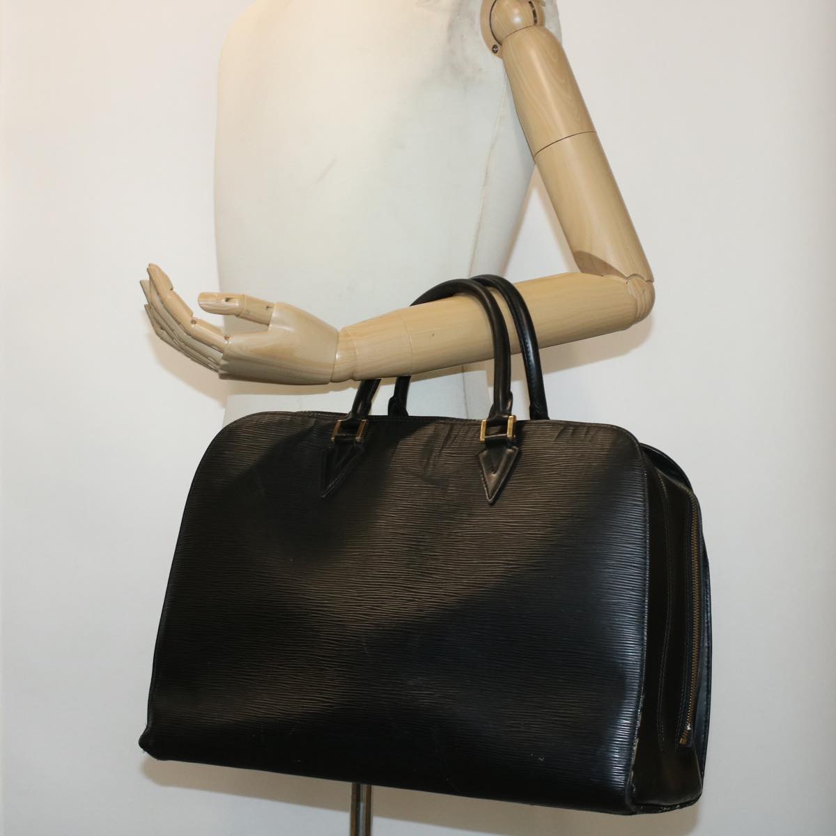 LOUIS VUITTON Epi Sorbonne Business Bag Black M54512 LV 45386