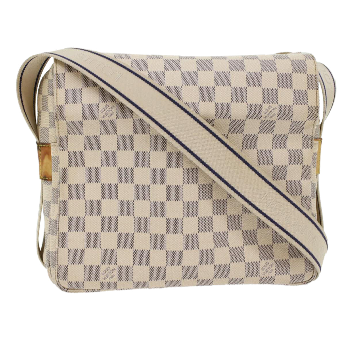 LOUIS VUITTON Damier Azur Naviglio Shoulder Bag N51189 LV 45403