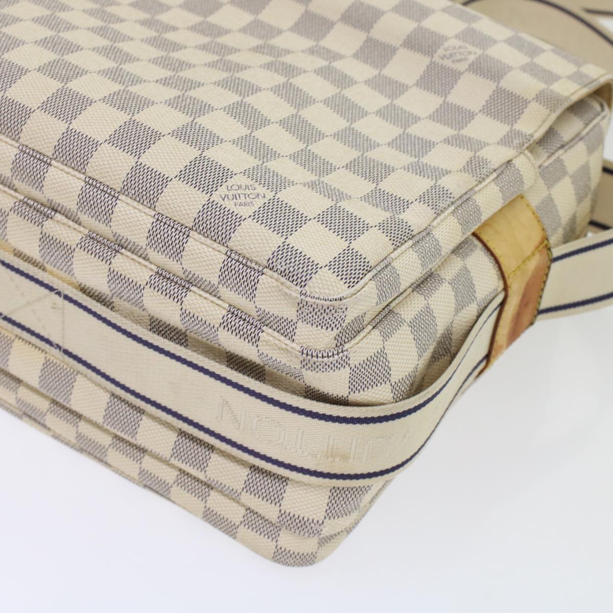 LOUIS VUITTON Damier Azur Naviglio Shoulder Bag N51189 LV 45403