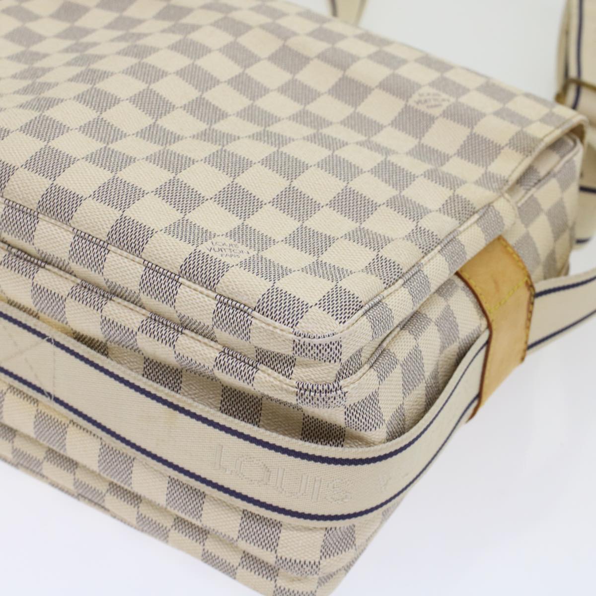LOUIS VUITTON Damier Azur Naviglio Shoulder Bag N51189 LV 45403