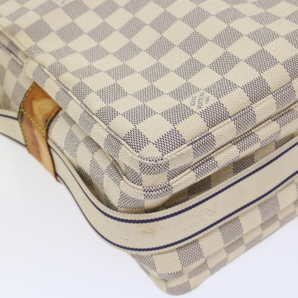 LOUIS VUITTON Damier Azur Naviglio Shoulder Bag N51189 LV 45403
