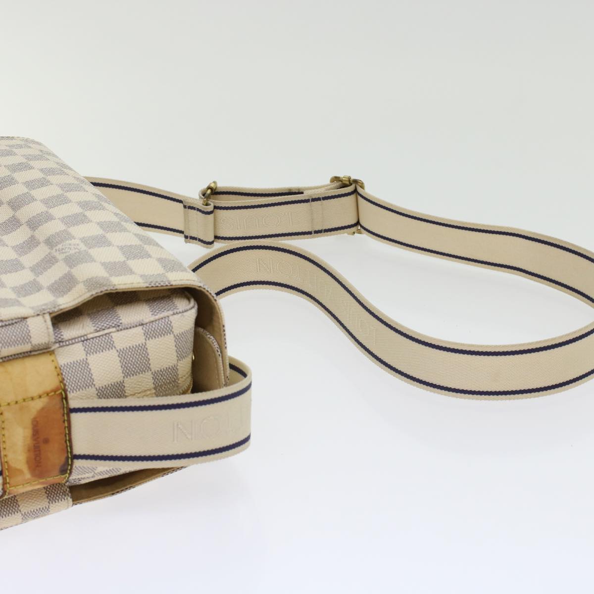 LOUIS VUITTON Damier Azur Naviglio Shoulder Bag N51189 LV 45403
