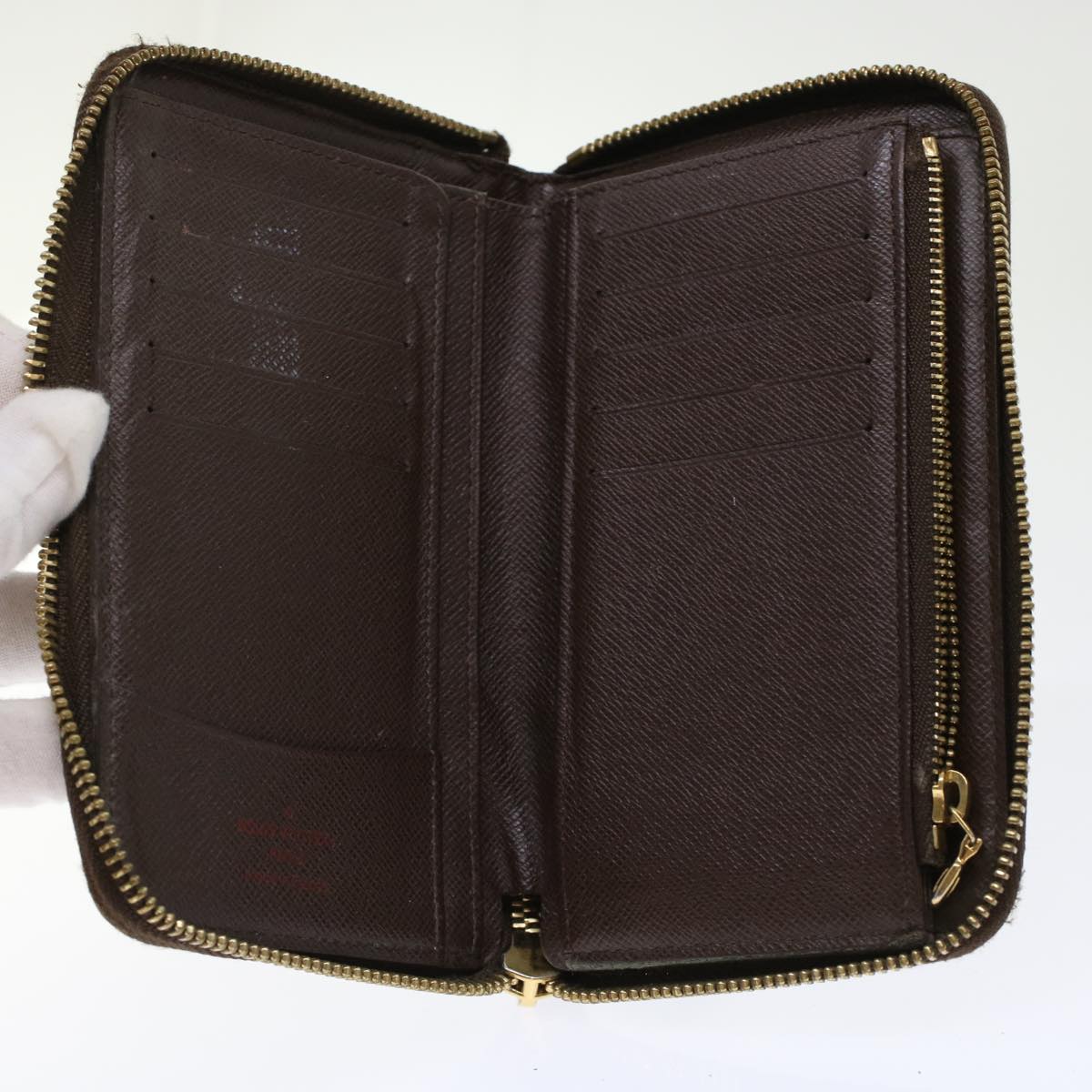 LOUIS VUITTON Damier Ebene Wallet 3Set LV 45406