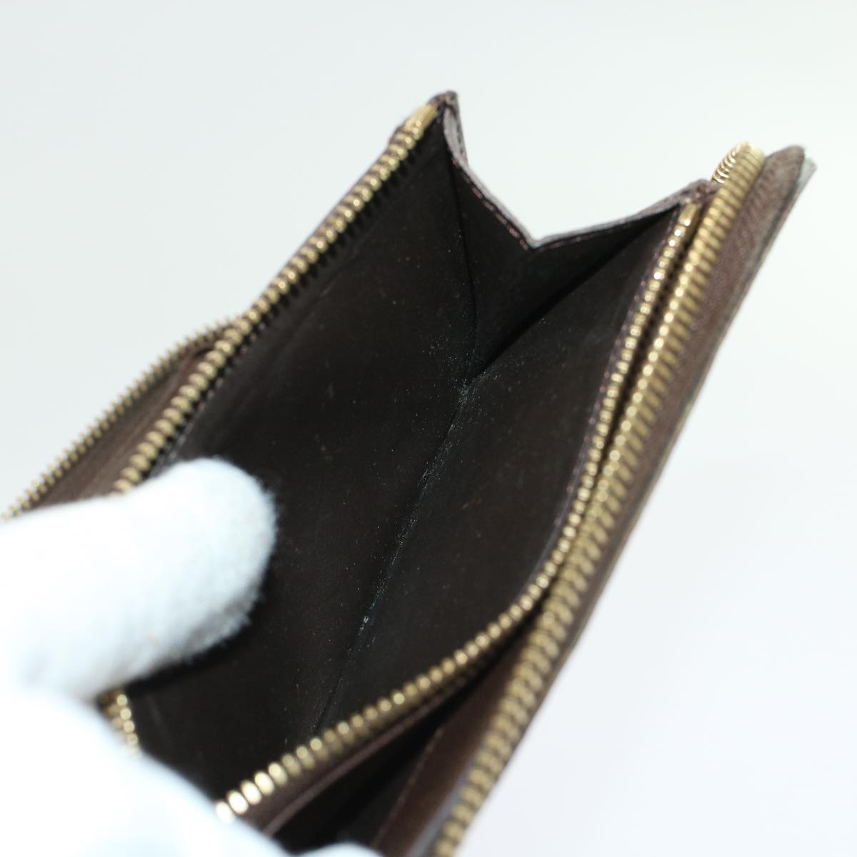 LOUIS VUITTON Damier Ebene Wallet 3Set LV 45406