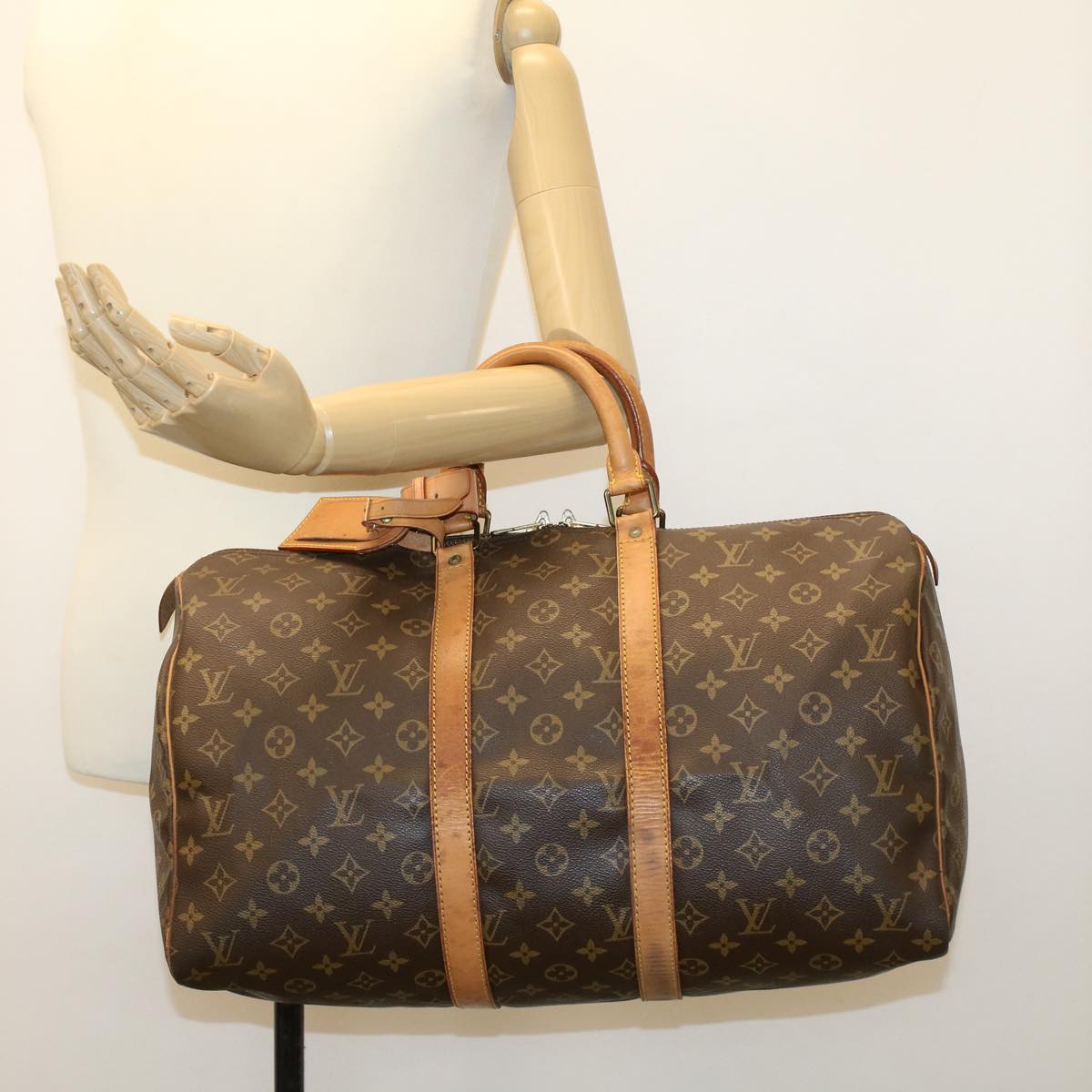 LOUIS VUITTON Monogram Keepall 45 Boston Bag M41428 LV 45407