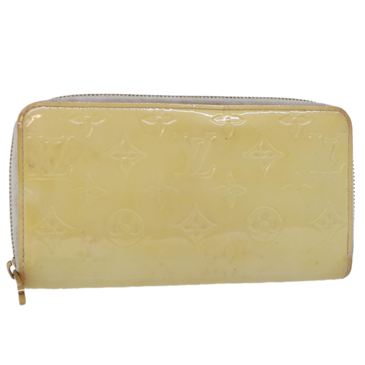 LOUIS VUITTON Monogram Vernis Zippy Wallet Wallet Perle M91471 LV 45414