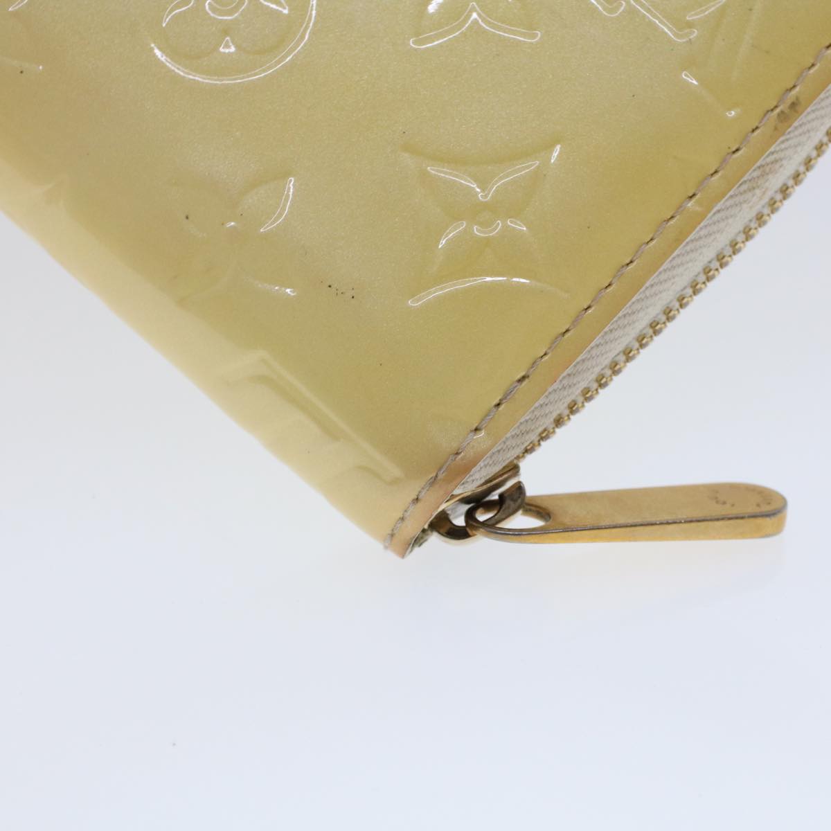 LOUIS VUITTON Monogram Vernis Zippy Wallet Wallet Perle M91471 LV 45414