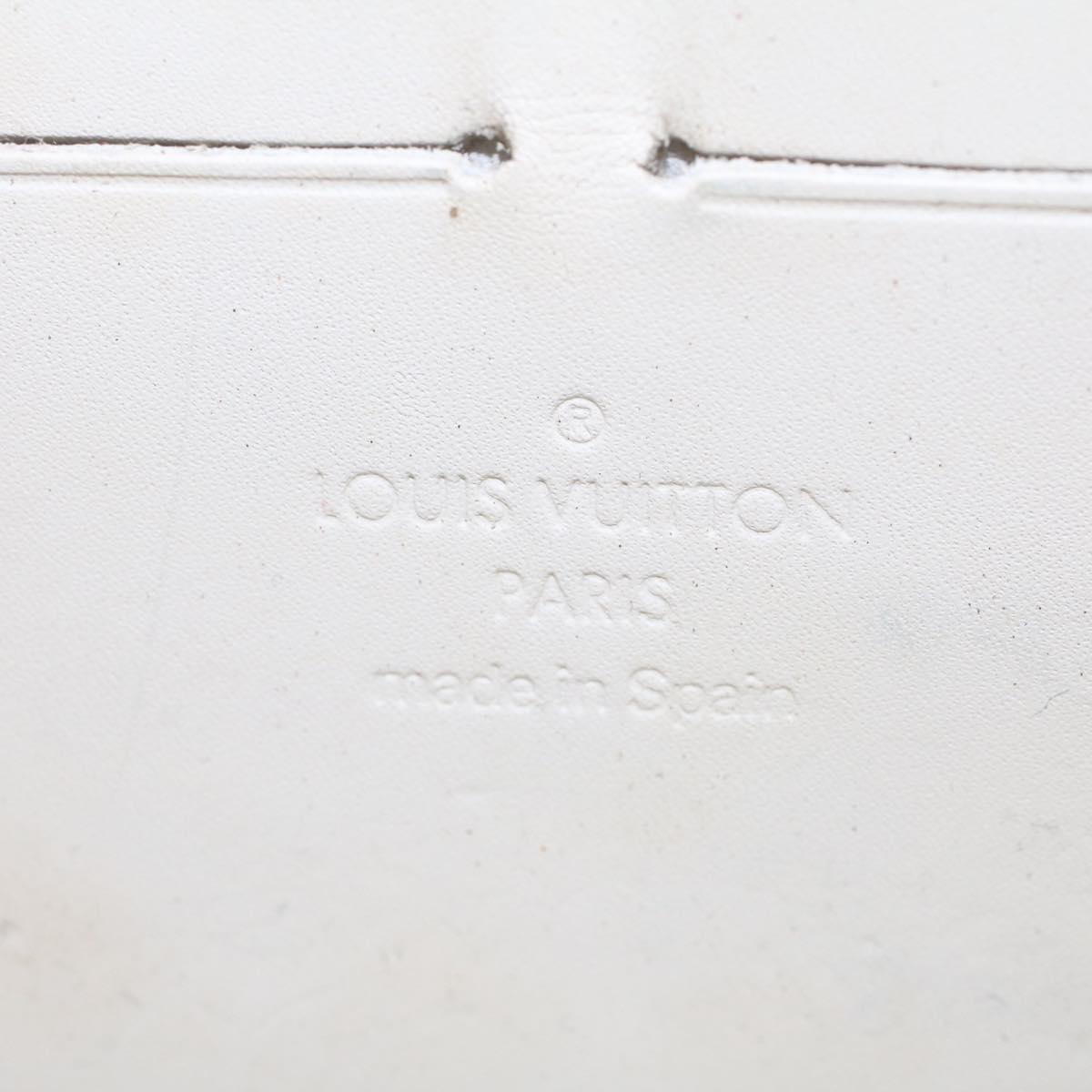 LOUIS VUITTON Monogram Vernis Zippy Wallet Wallet Perle M91471 LV 45414