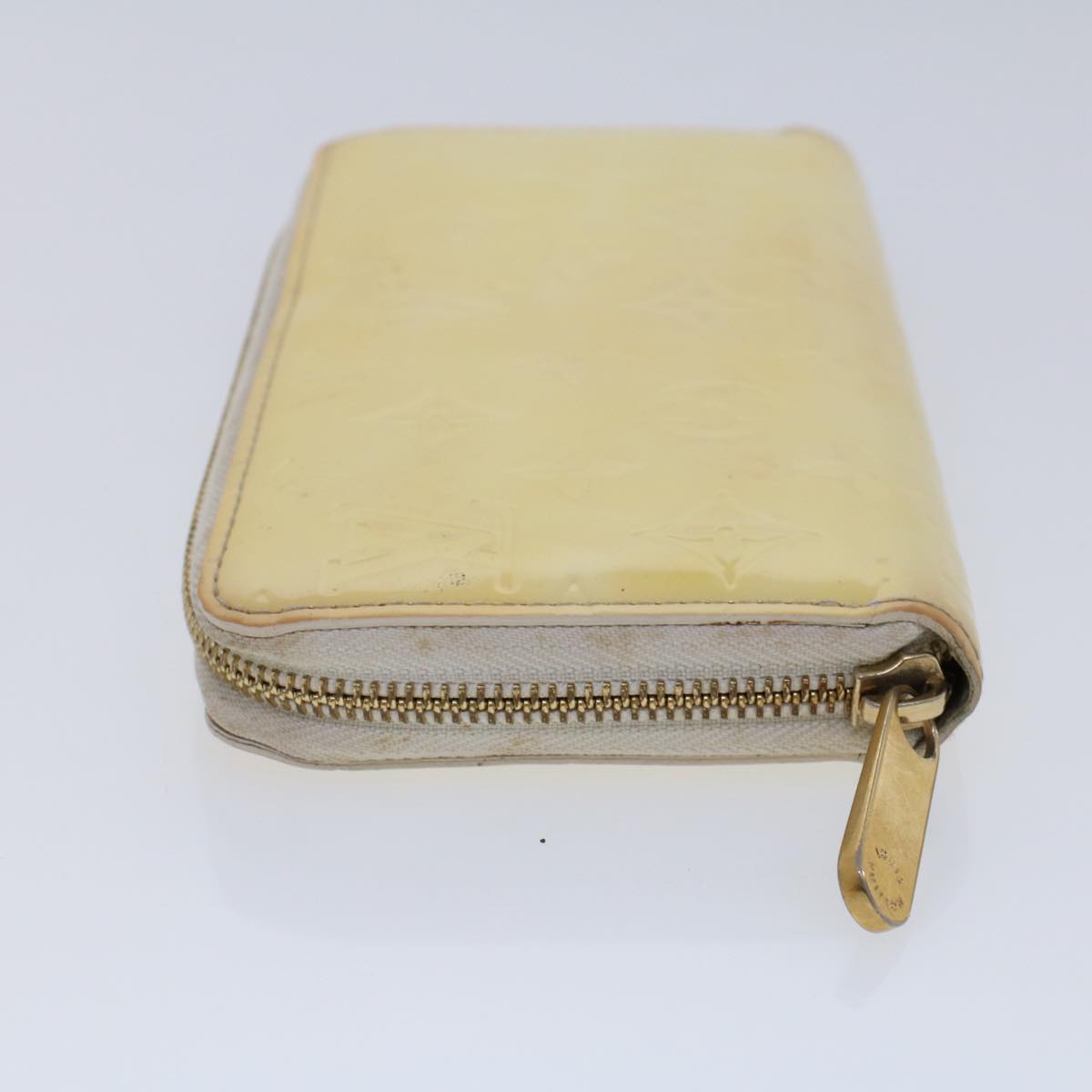 LOUIS VUITTON Monogram Vernis Zippy Wallet Wallet Perle M91471 LV 45414