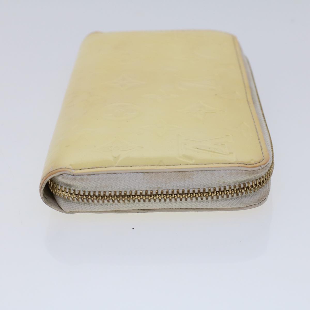 LOUIS VUITTON Monogram Vernis Zippy Wallet Wallet Perle M91471 LV 45414