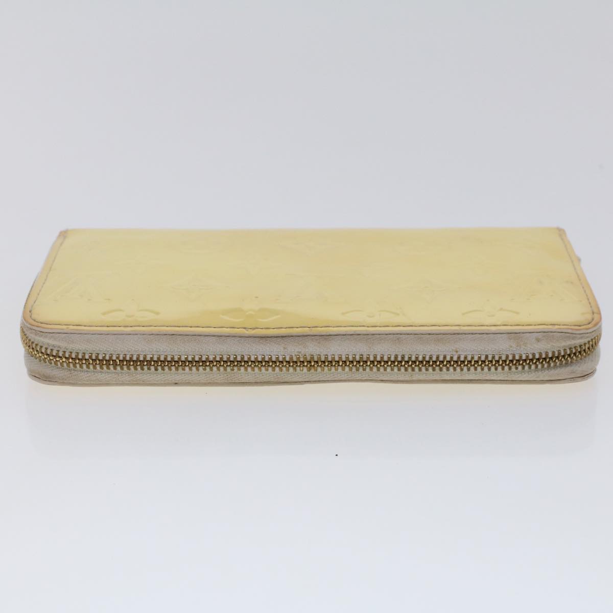 LOUIS VUITTON Monogram Vernis Zippy Wallet Wallet Perle M91471 LV 45414