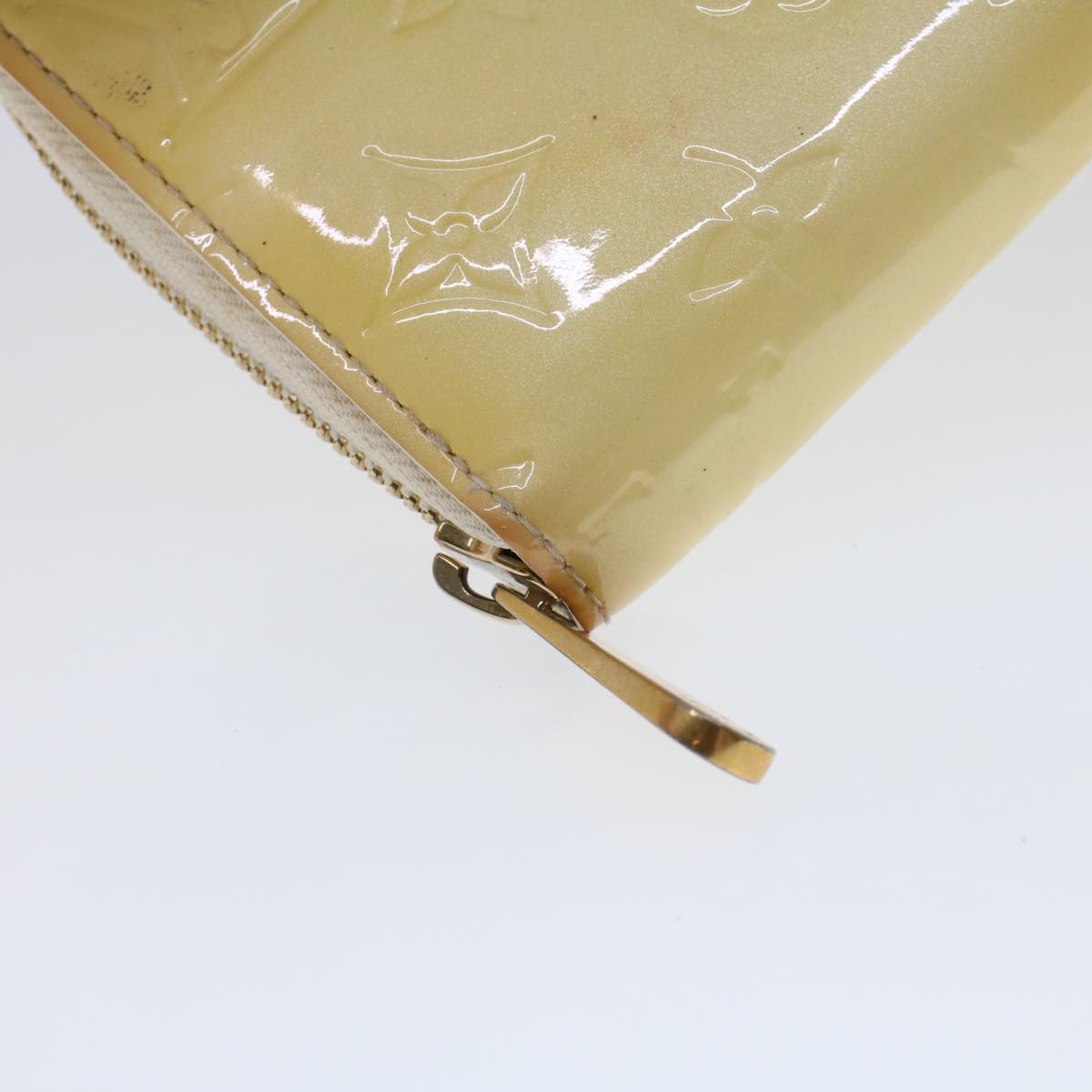 LOUIS VUITTON Monogram Vernis Zippy Wallet Wallet Perle M91471 LV 45414