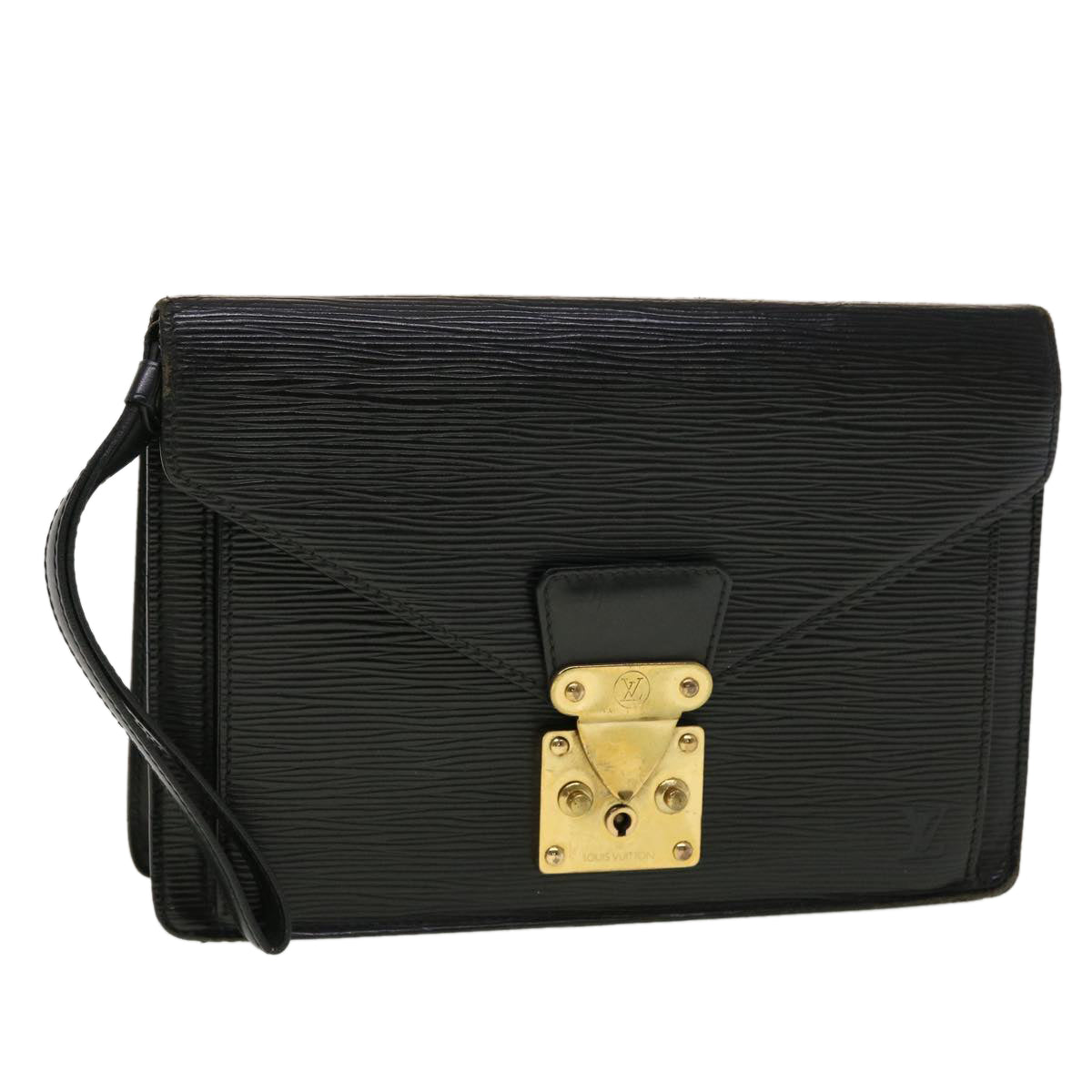 LOUIS VUITTON Epi Serie Dragonne Hand Bag Black M52612 LV 45416