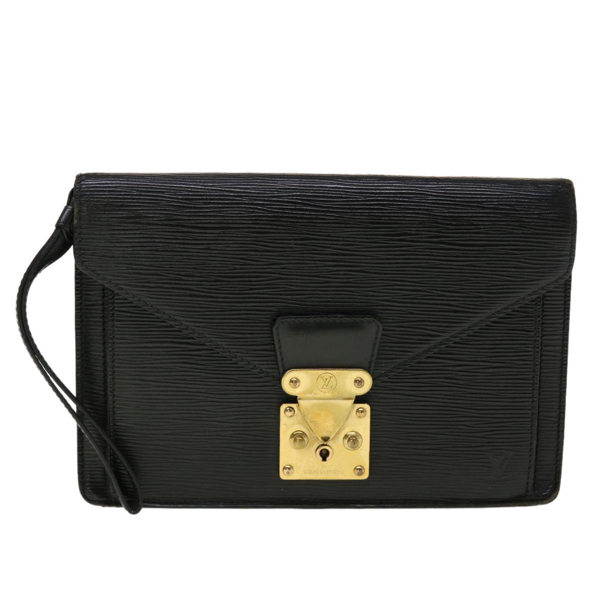 LOUIS VUITTON Epi Serie Dragonne Hand Bag Black M52612 LV 45416